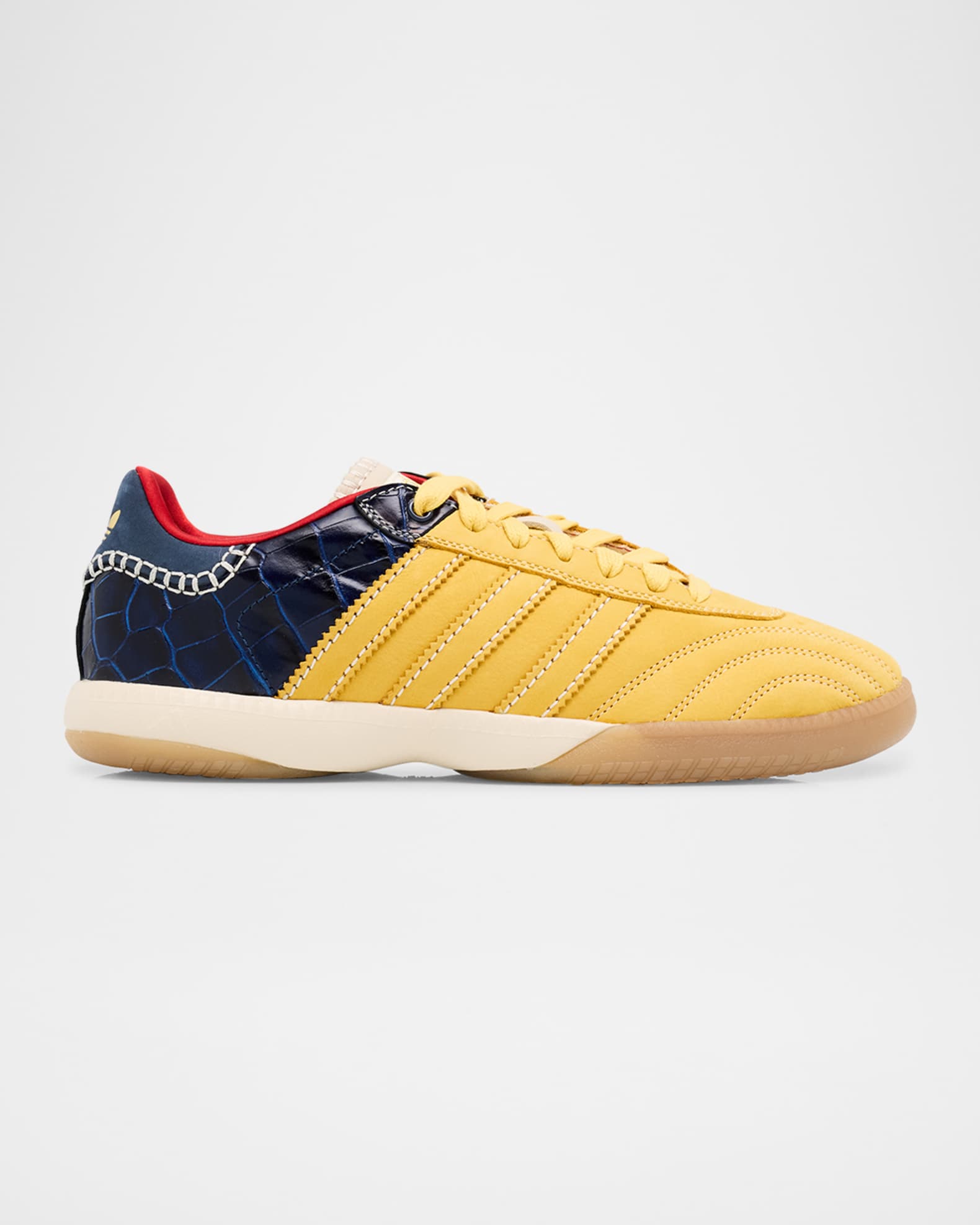 x Wales Bonner Men's Samba Suede and Croc-Effect Low-Top Sneakers 0