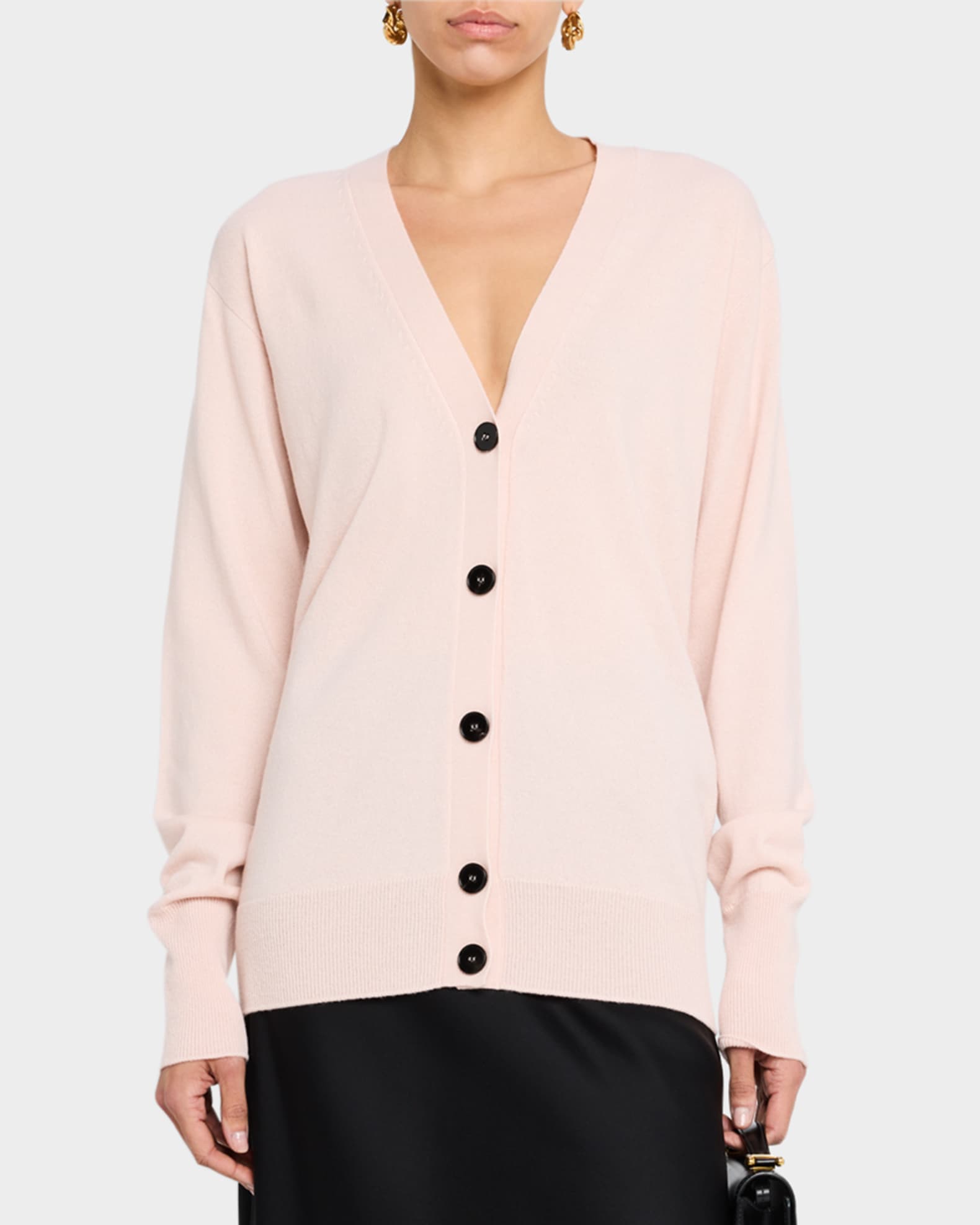Jil Sander V-Neck Cashmere Cardigan | Neiman Marcus