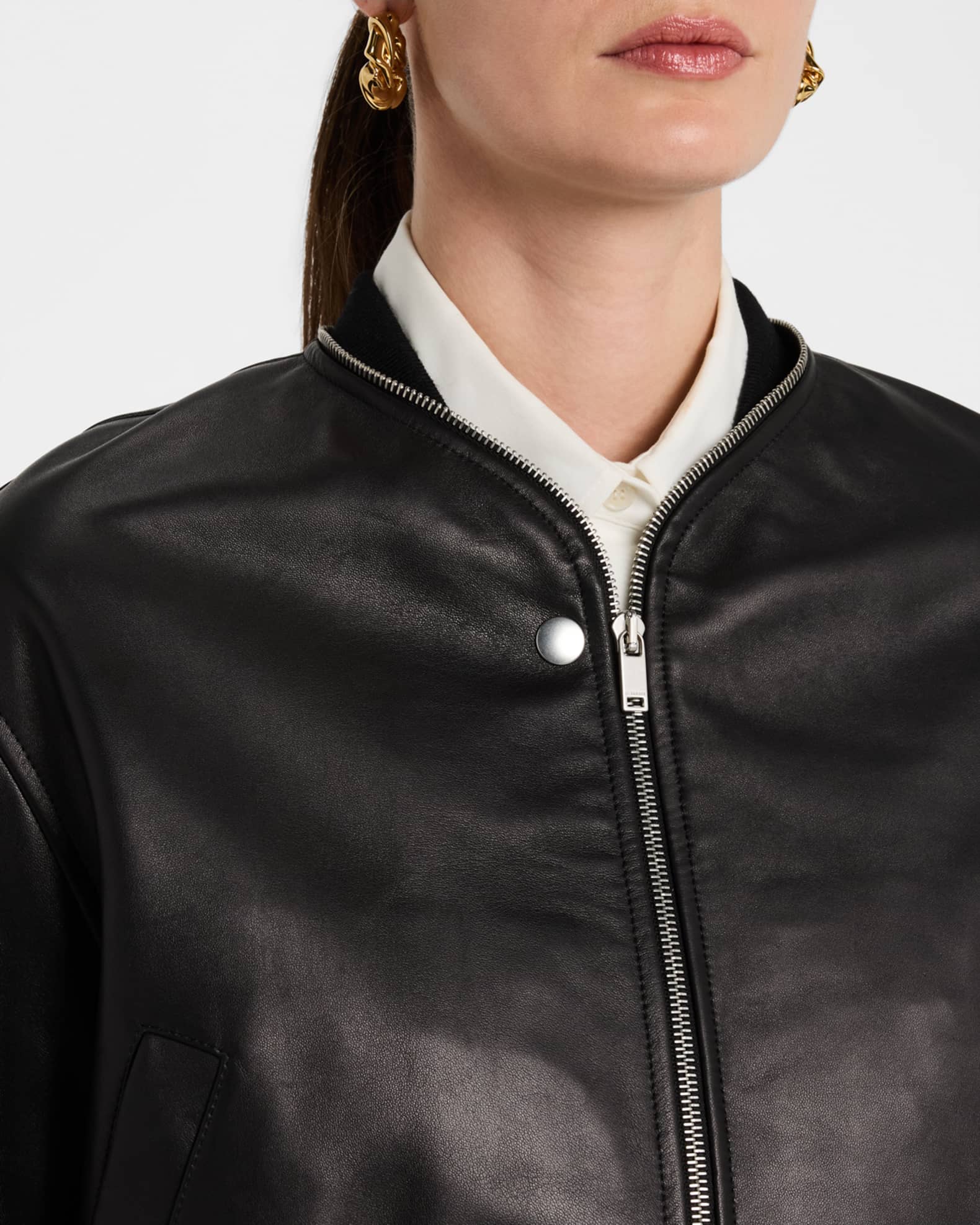 商品画像：Leather Jacket Woman | Jil Sander Official Online Store 4