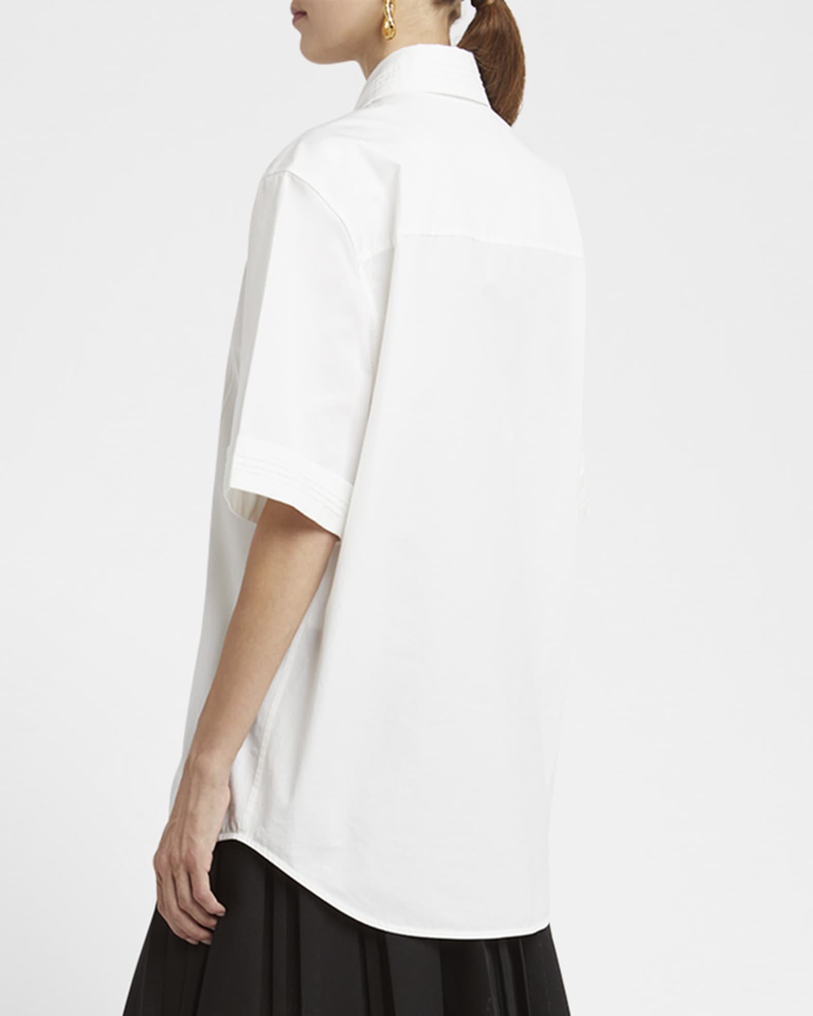 Cotton Mock-Neck T-Shirt Man | Jil Sander Official Online Store
