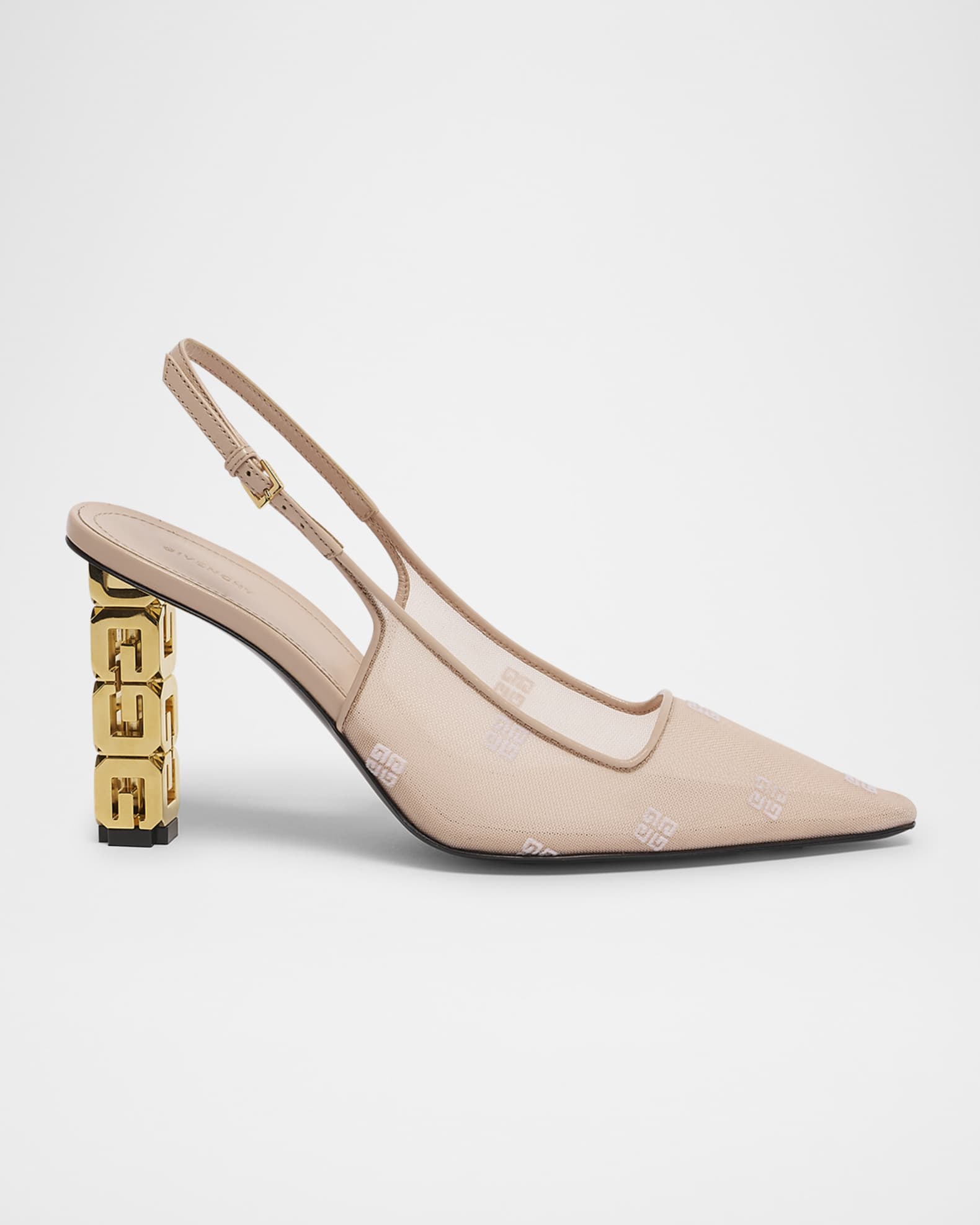 G Cube Mesh Slingback Pumps 0