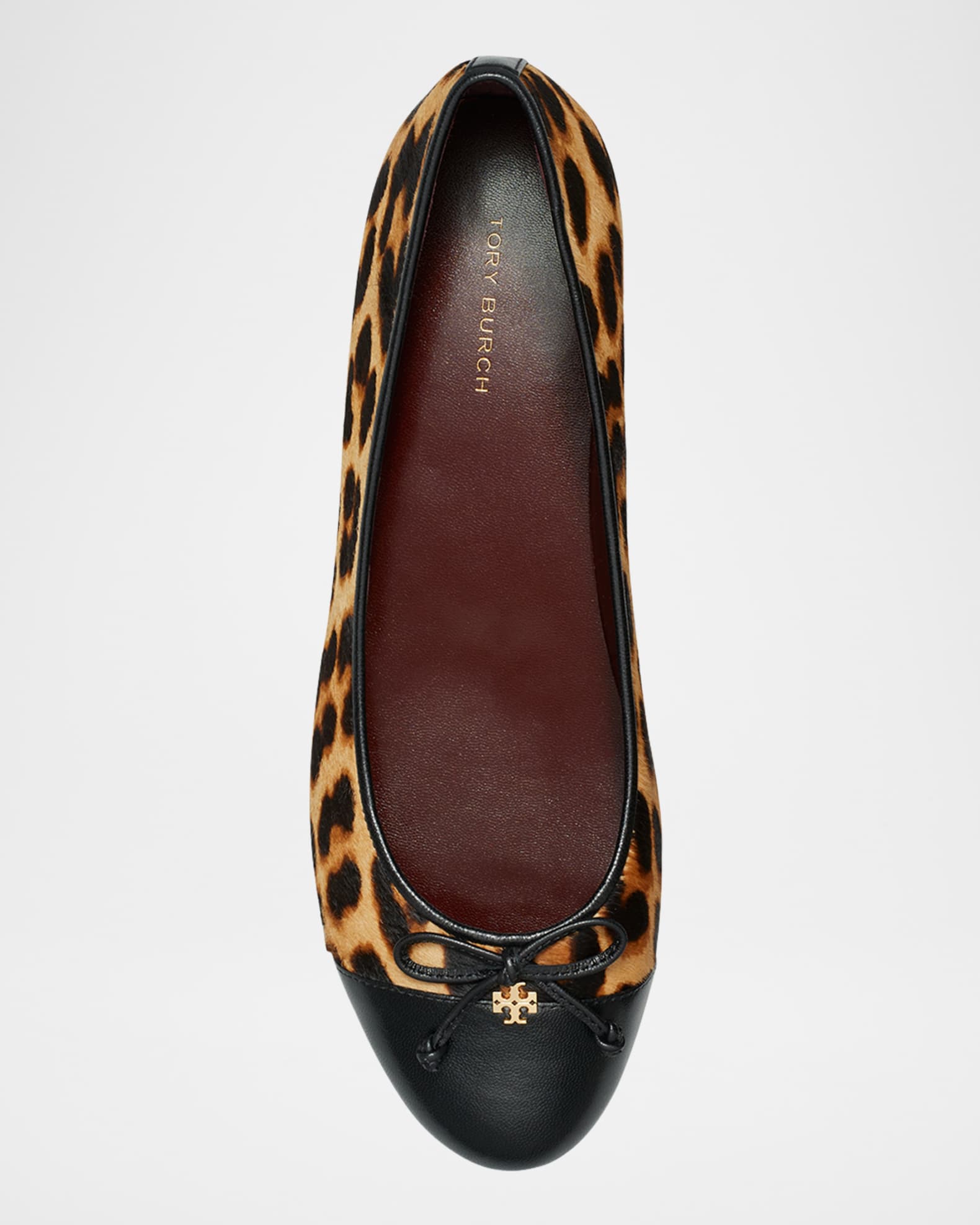 Leopard Cap Toe Ballerina Flats