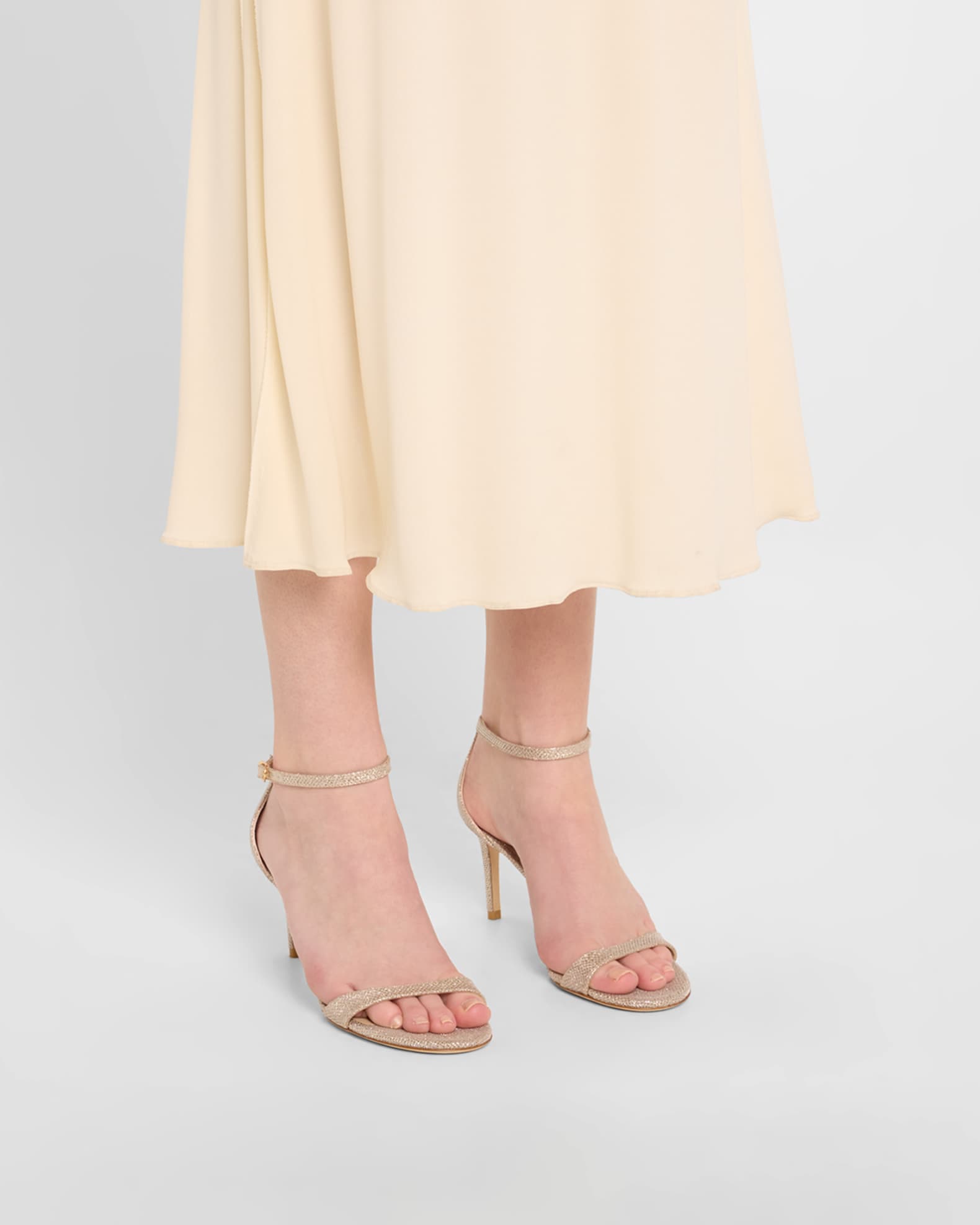 Nudist II Metallic Ankle-Strap Sandals 1