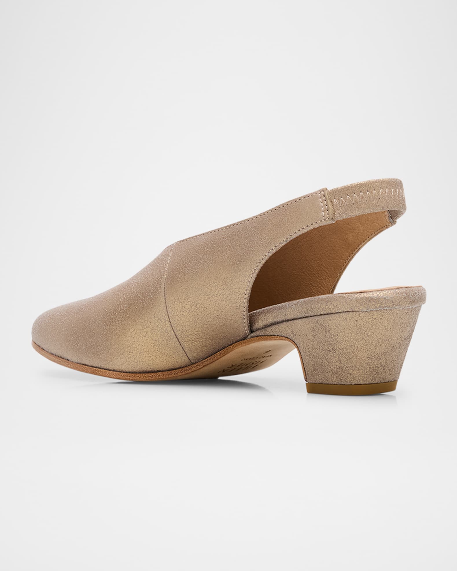 Moddie Metallic Suede Slingback Pumps 1