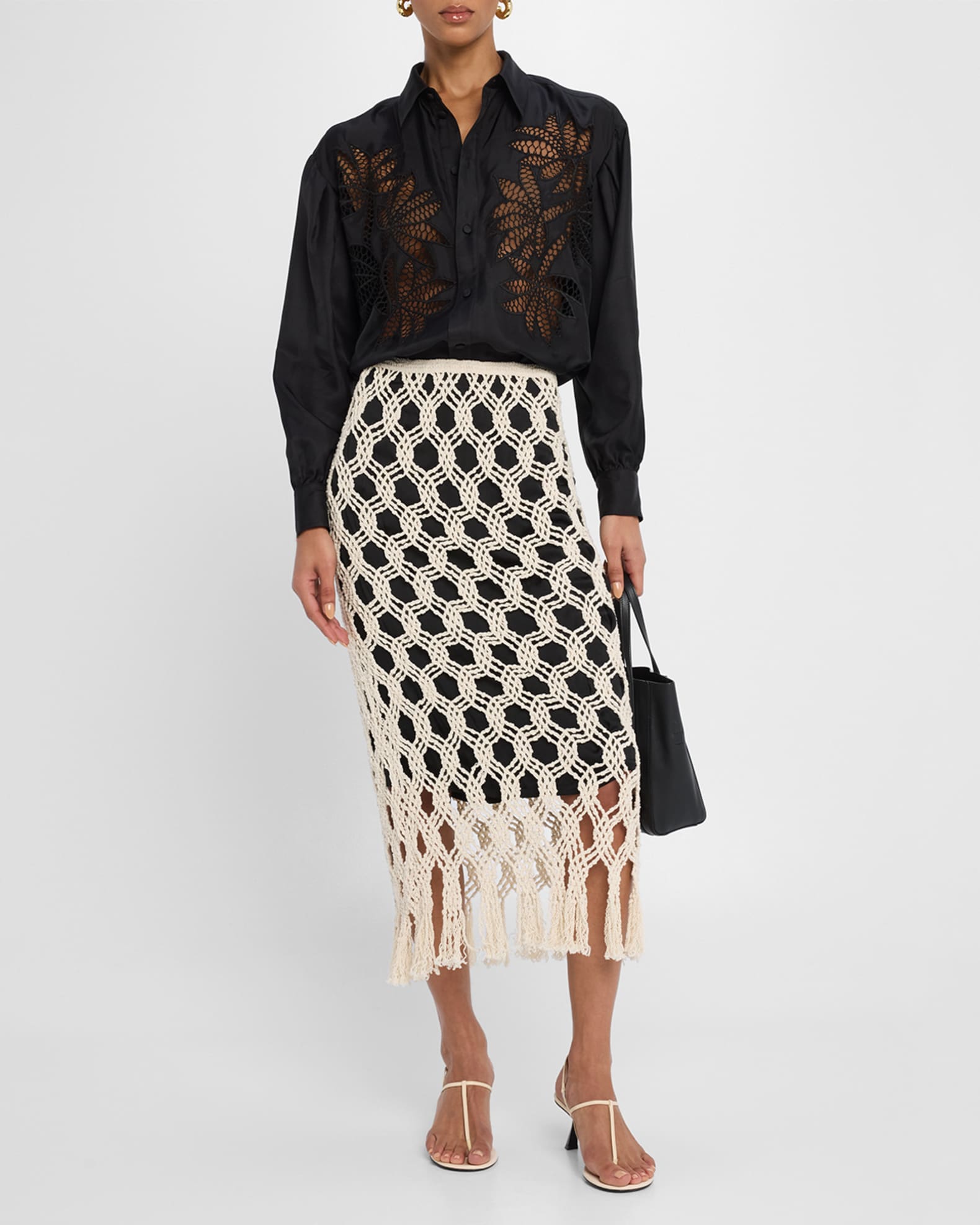 Sparrow Macrame Midi Skirt 1