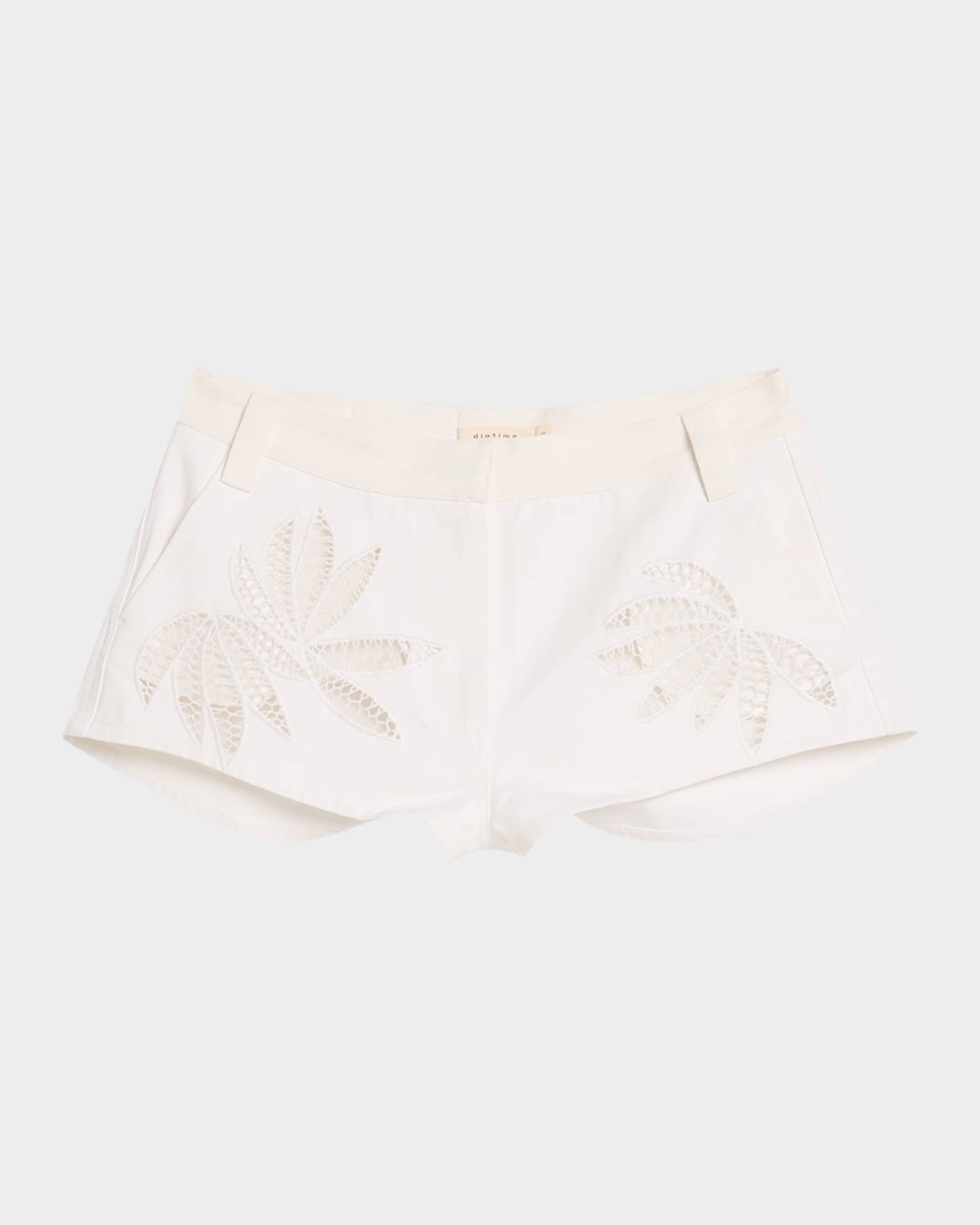 Rider Botanical Cutwork Mini Shorts 0