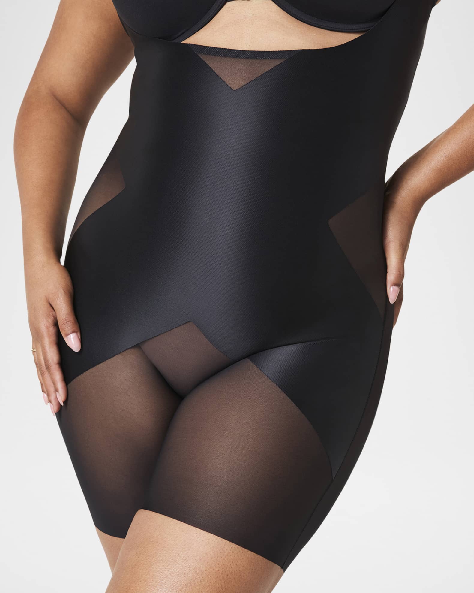 Open-Bust X Mid-Thigh Bodysuit 1
