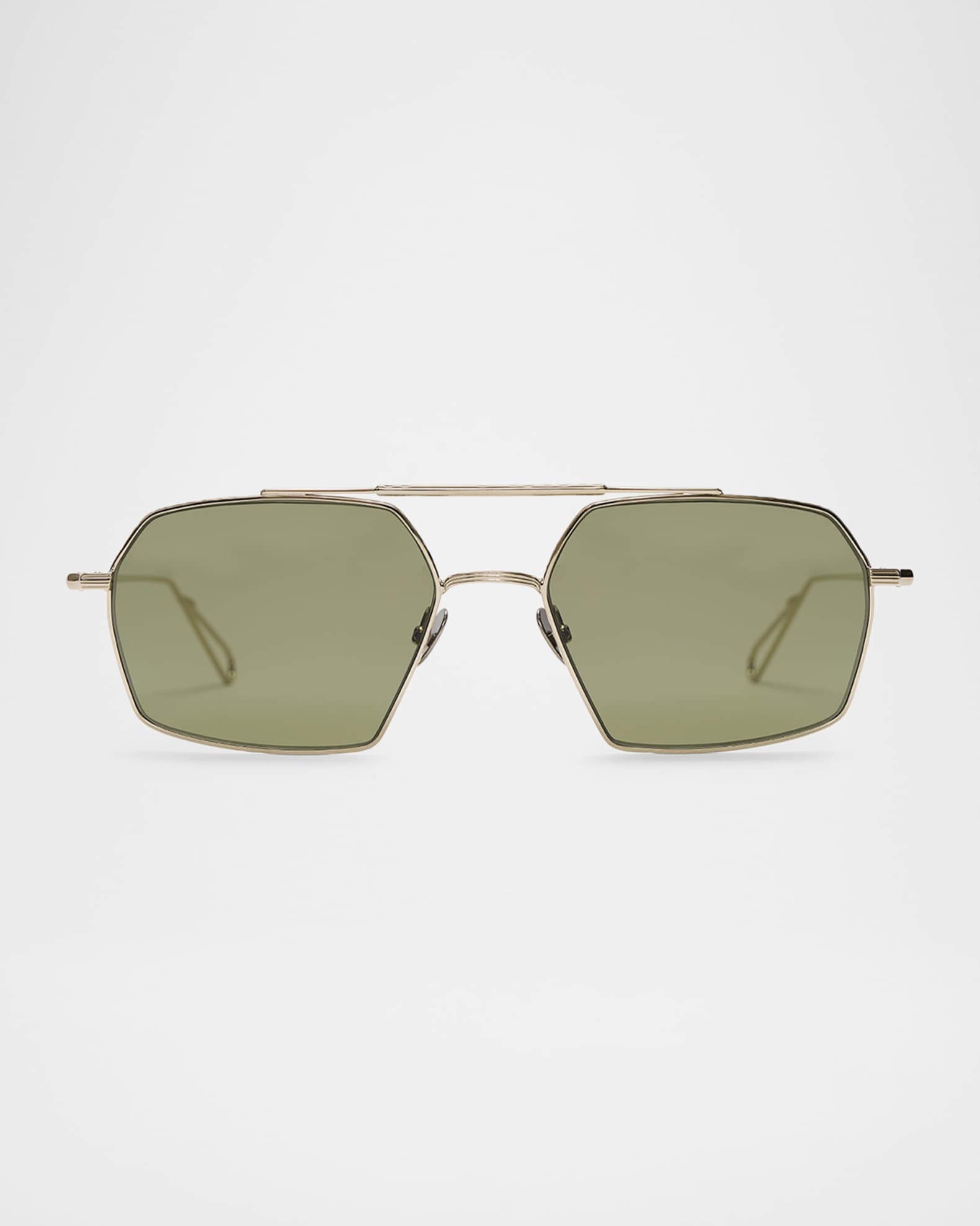 Haussman Rectangle Metal & Nylon Sunglasses 0