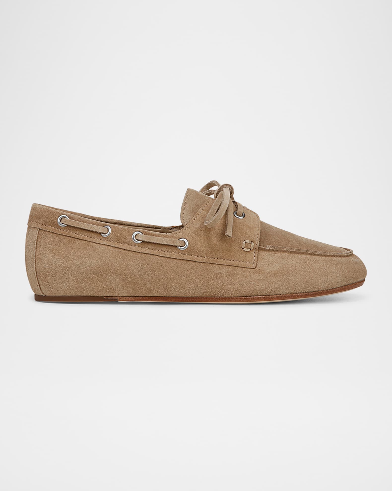 (取寄) ヴィンス レディース マリン Vince women Marin Olivewood Suede Marin Suede Boat Loafers | Neiman Marcus