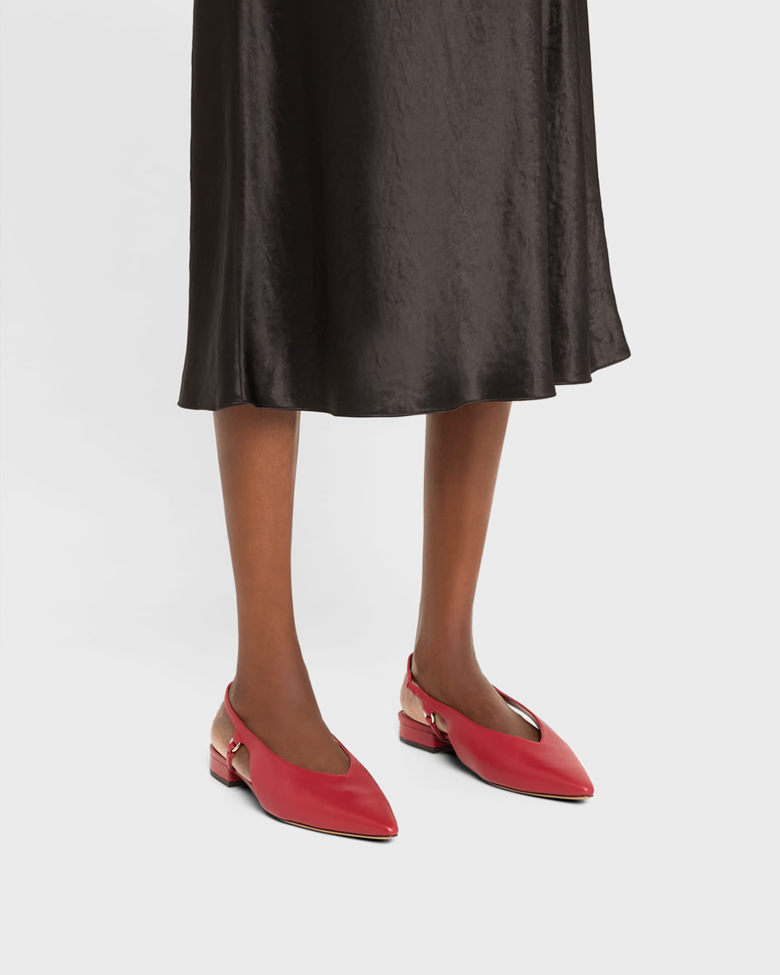 Ines Leather Slingback Ballerina Flats 1