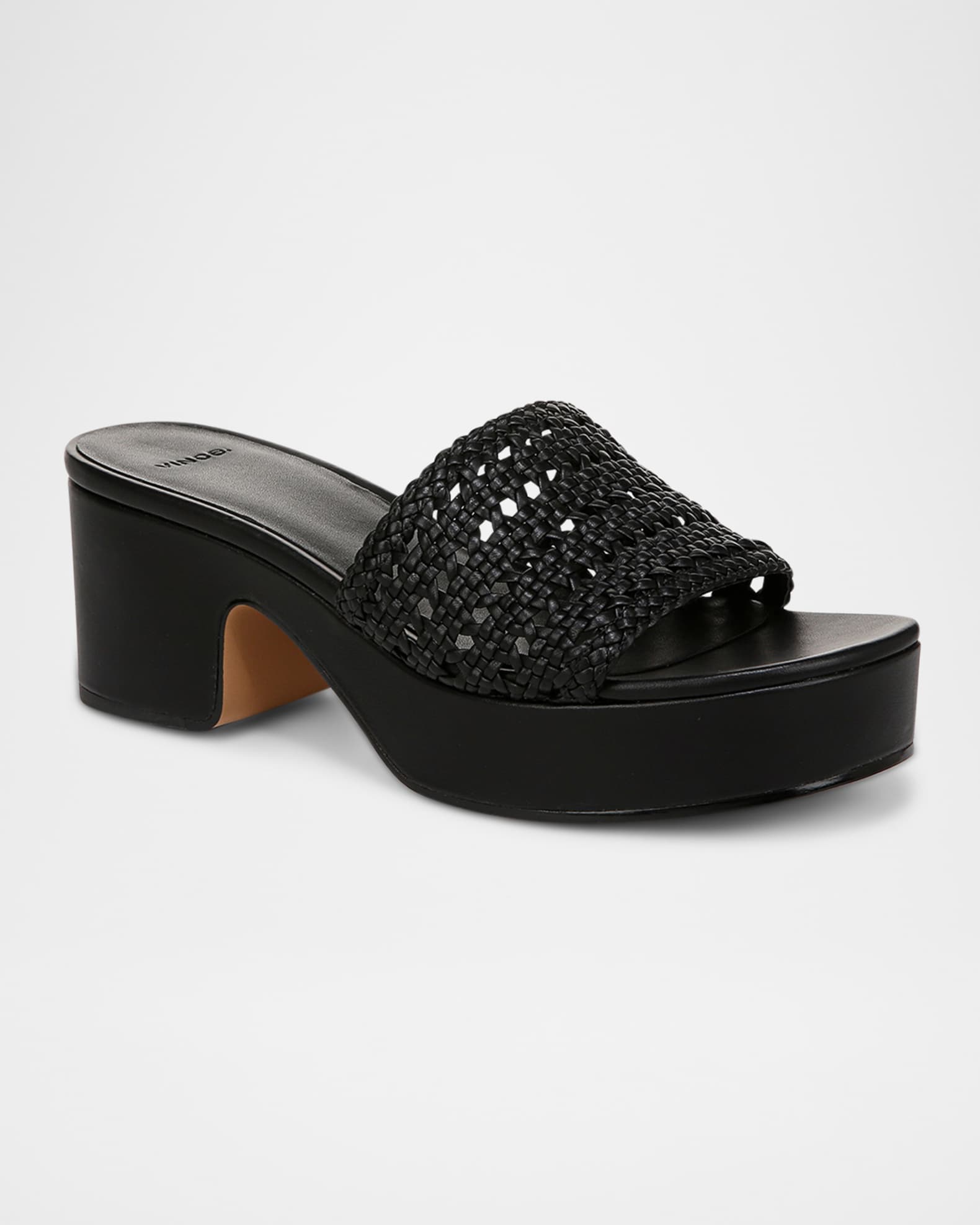 Margo Crochet Leather Platform Sandals 1