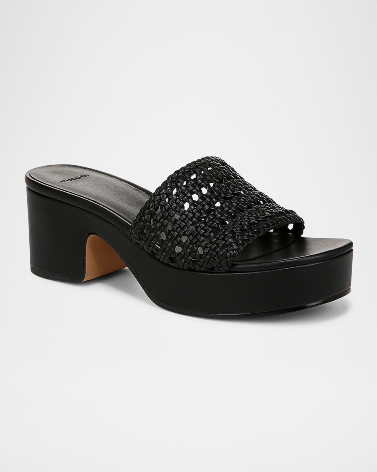 Vince Margo Crochet Leather Platform Sandals | Neiman Marcus
