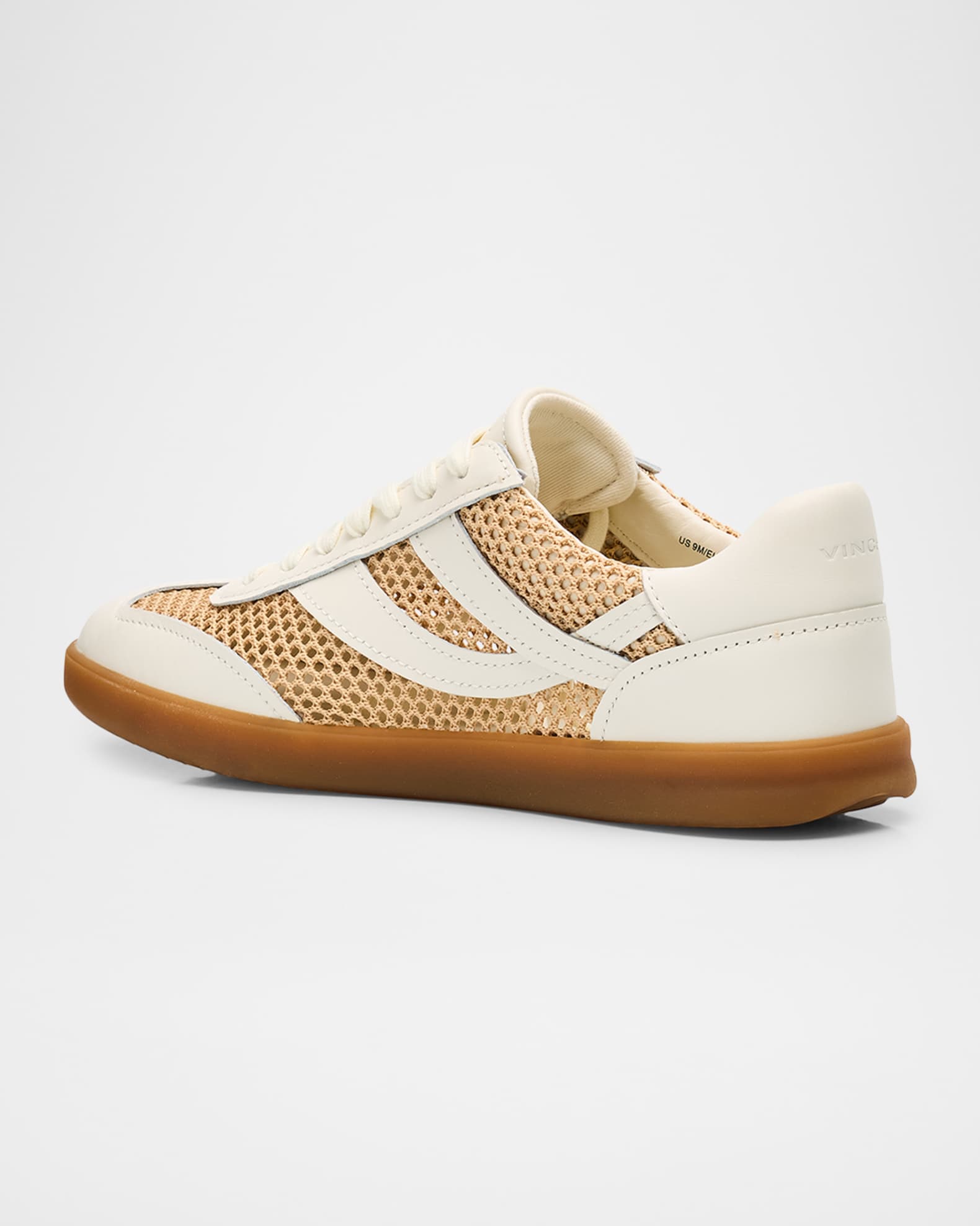 Vince Oasis Net Leather Low-Top Sneakers | Neiman Marcus