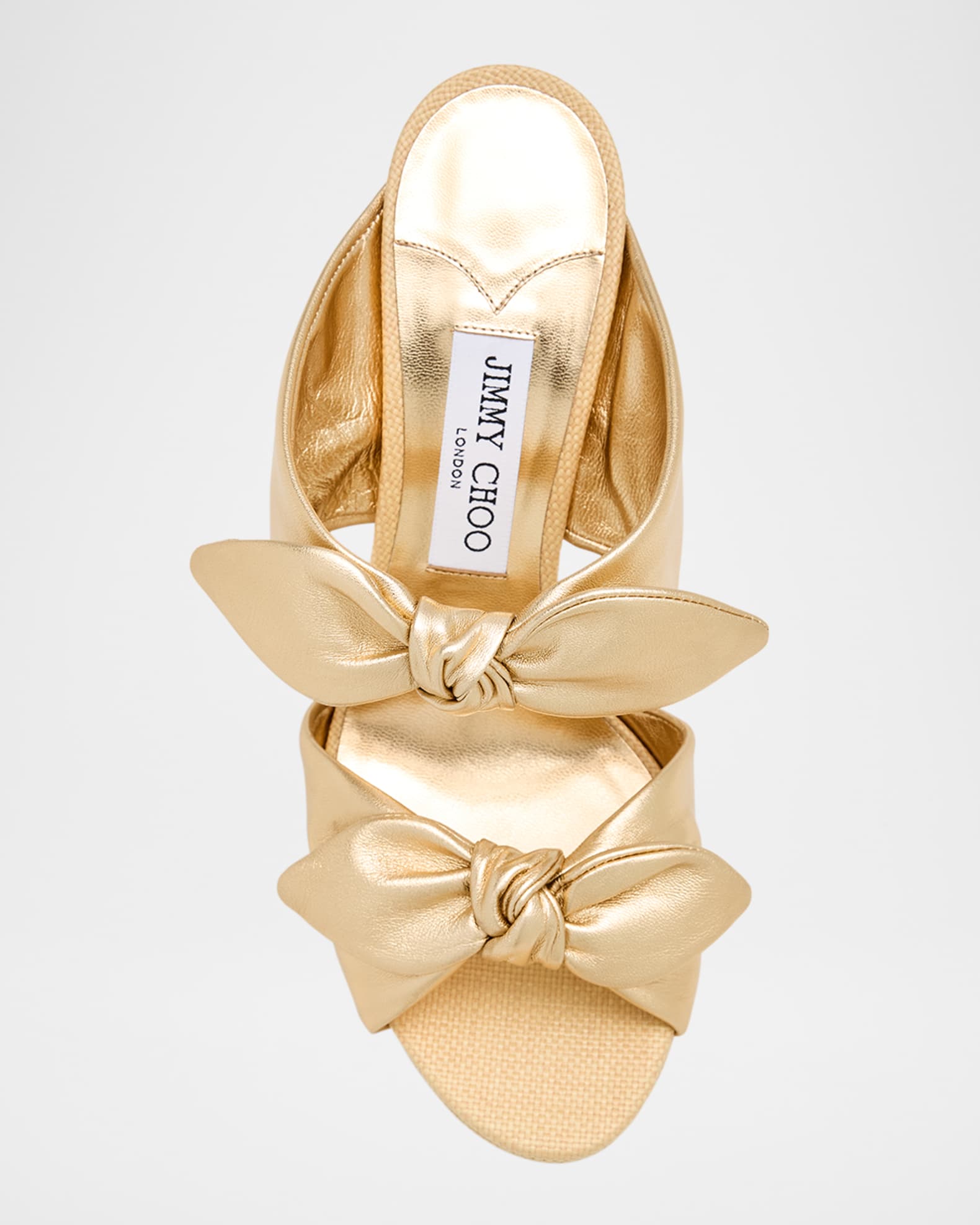 Jimmy Choo Rua 120 Raffia and Leather Platform Sandals