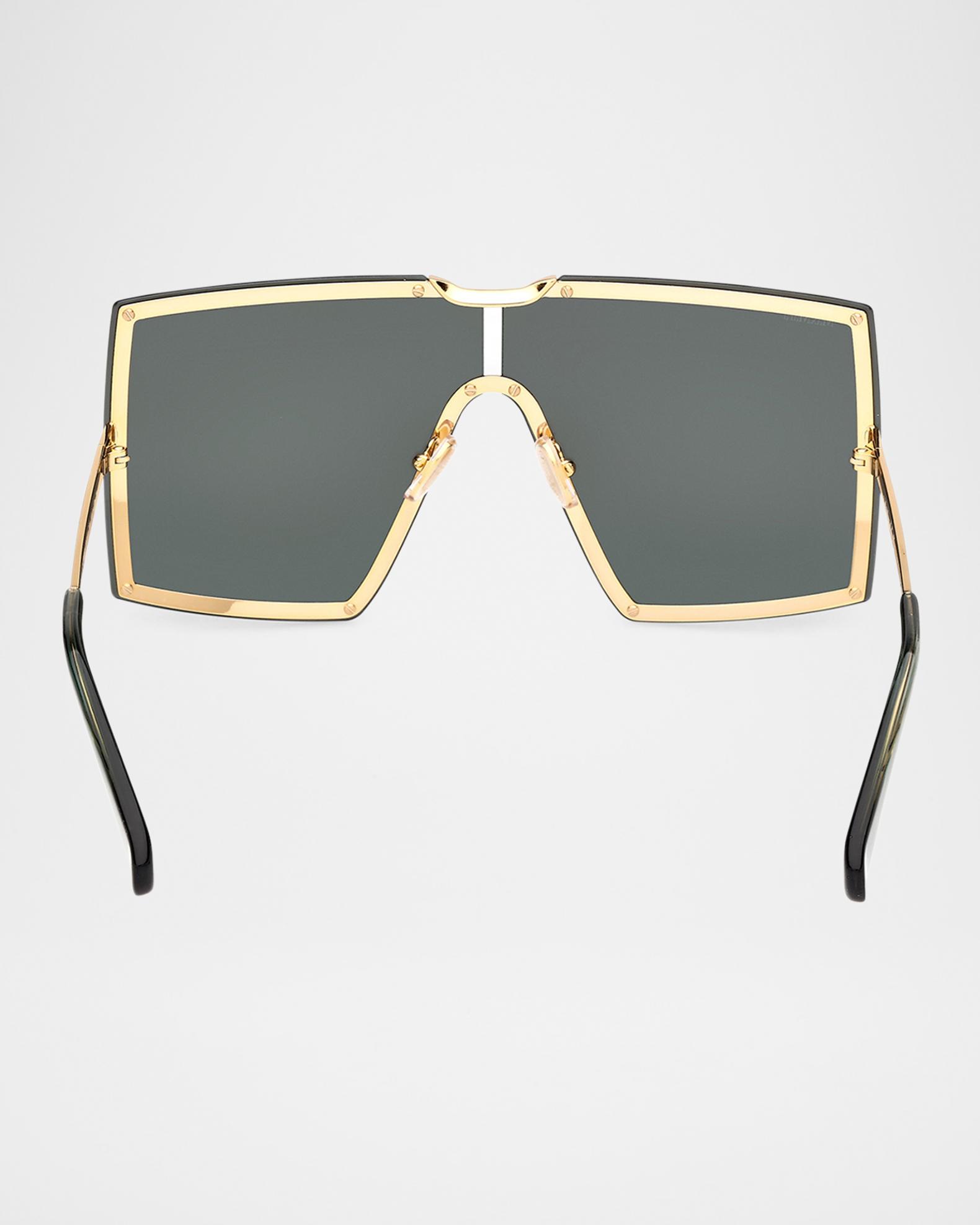 Max Mara Shield Metal Sunglasses | Neiman Marcus display picture 1