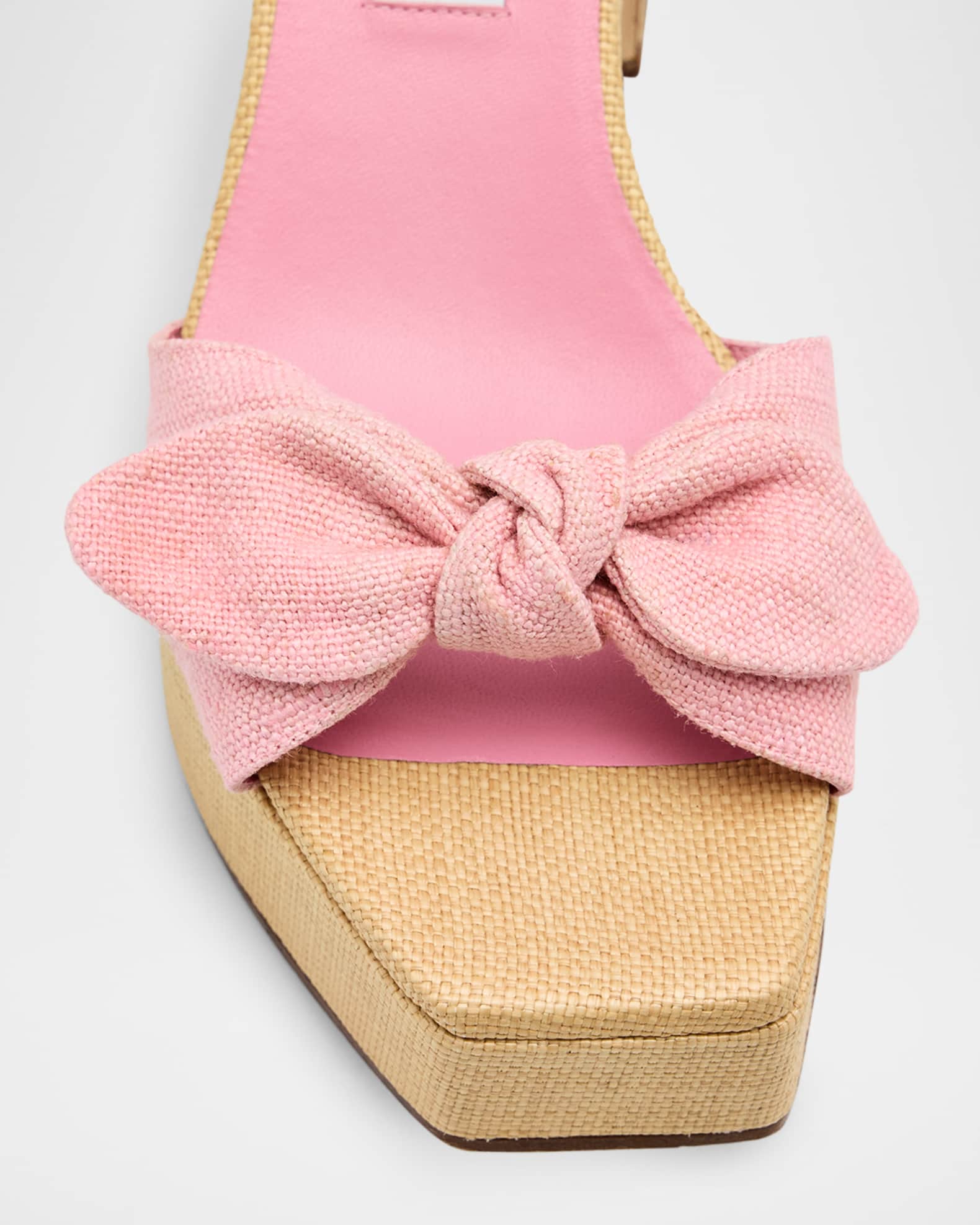 Jimmy Choo Ricia 95 Bicolor Raffia Platform Sandals | Neiman