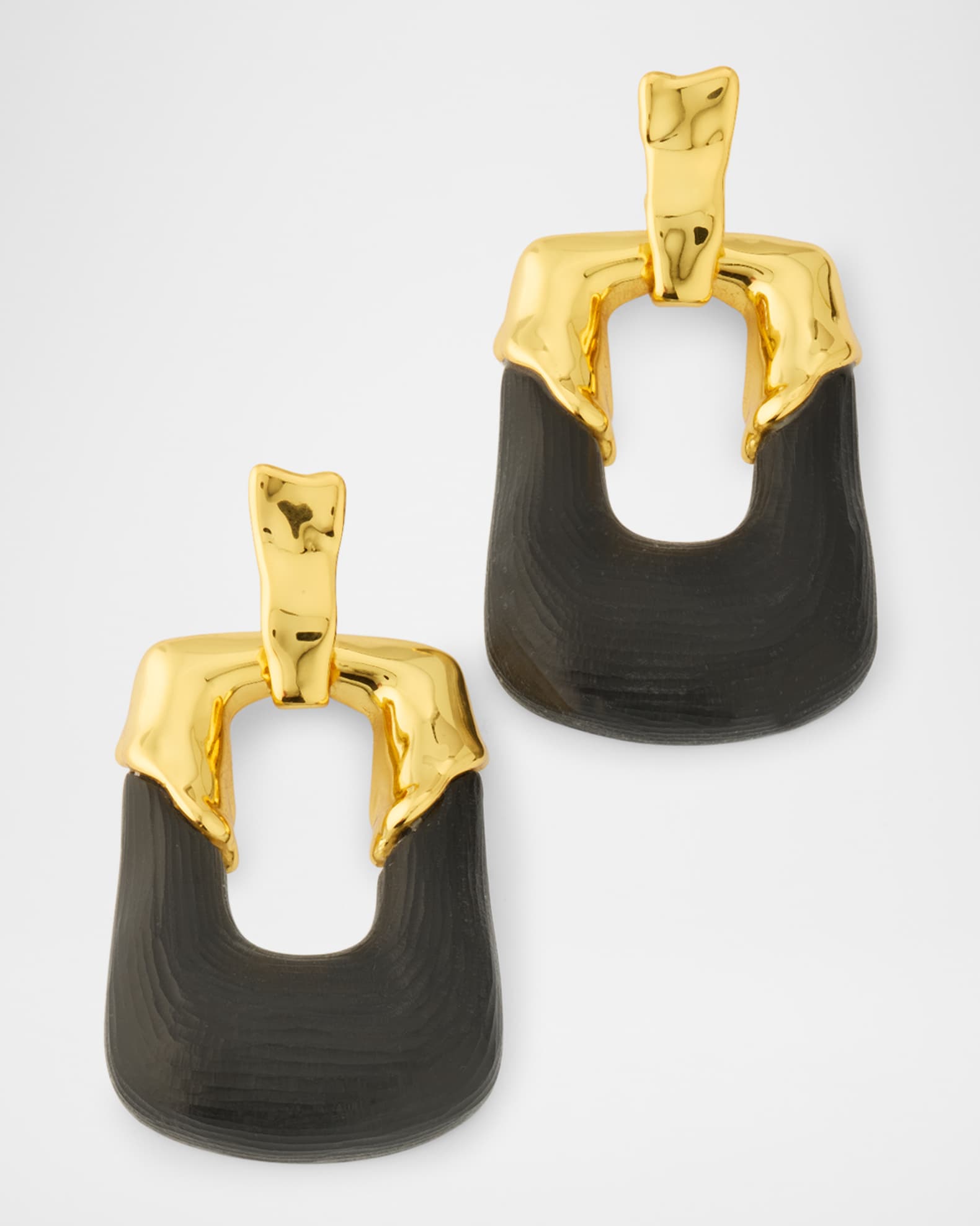 Luminous Lucite Rectangular Door Knocker Earrings