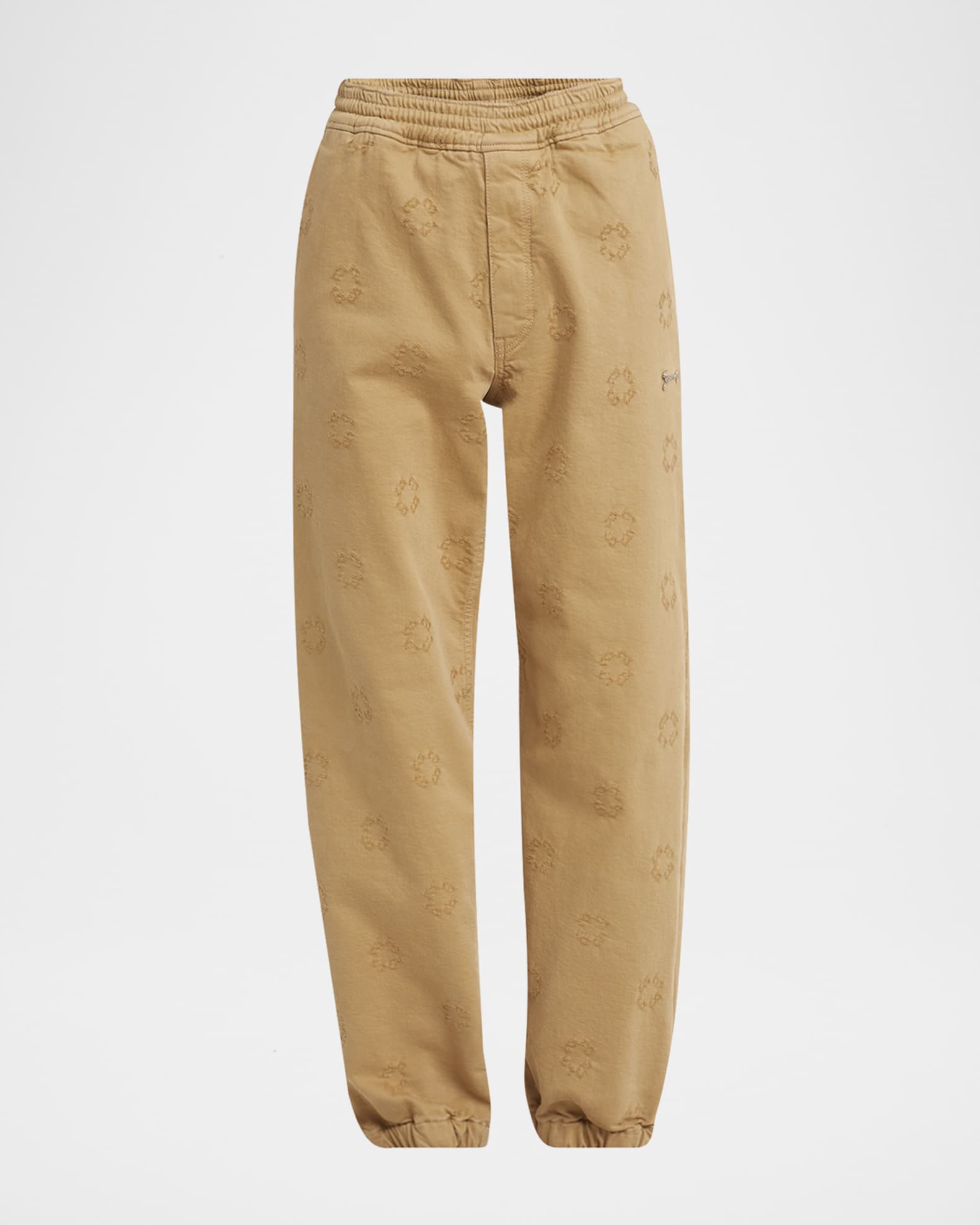 Men's Felpa-Effect Monogram Denim Pants 0