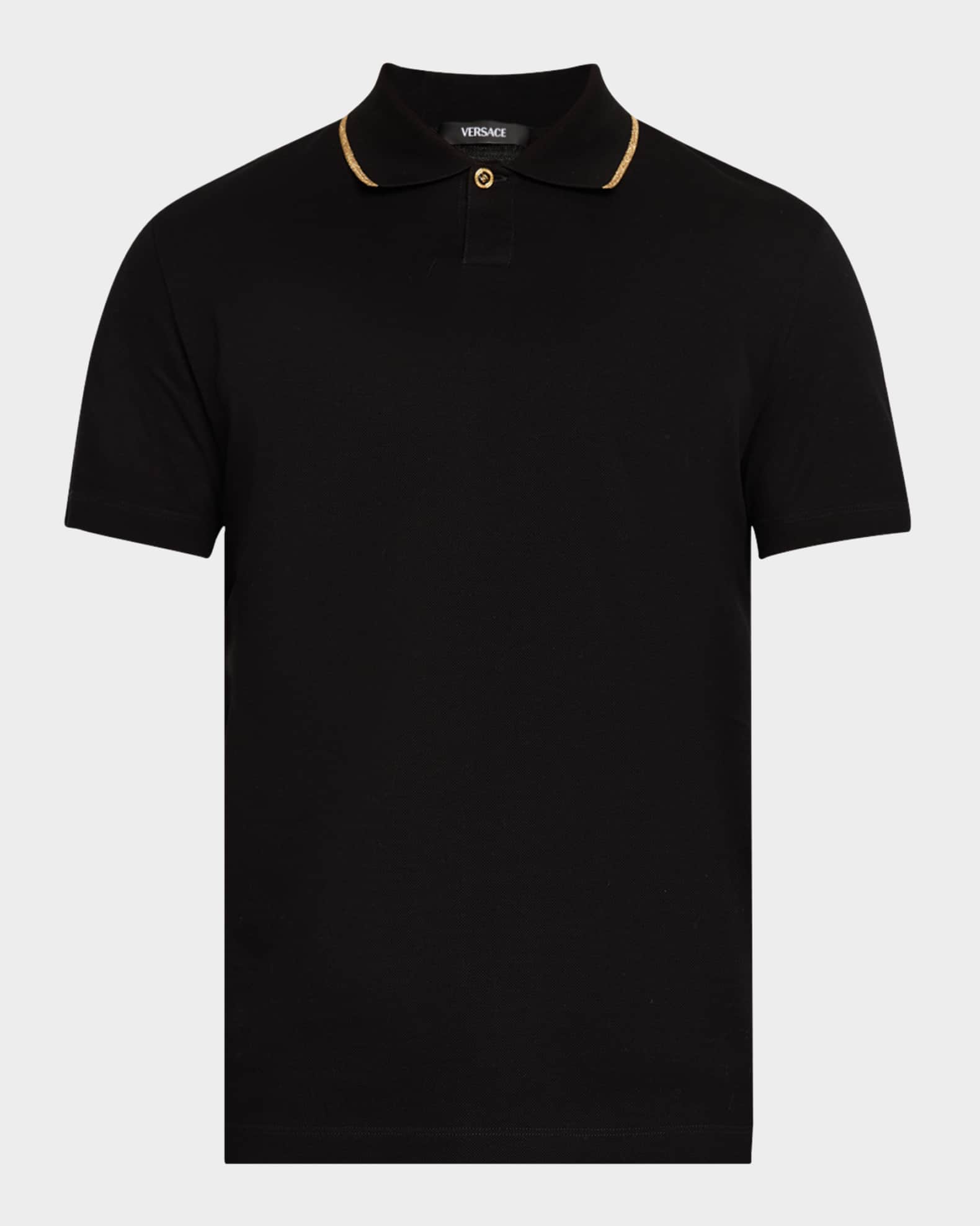 Men's Medusa Tipped Pique Polo Shirt 0