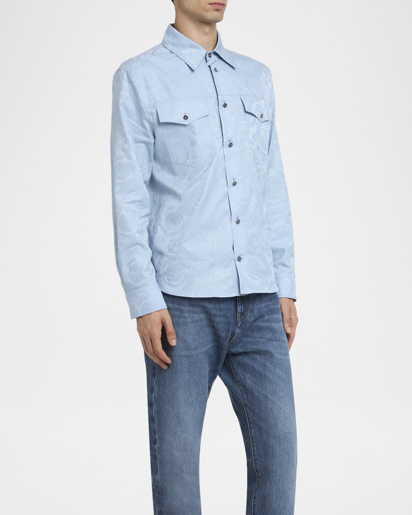 Men's Barocco Jacquard Sport Shirt 1
