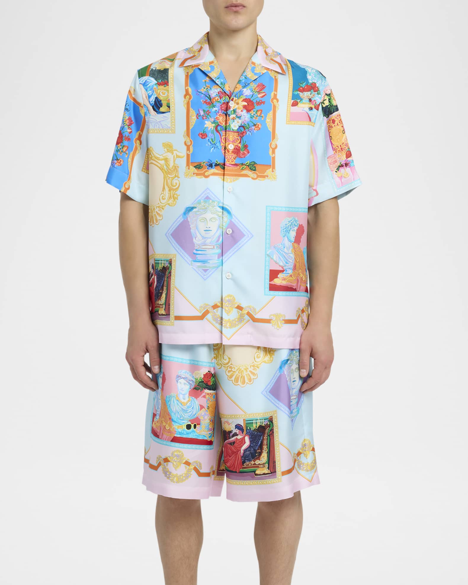 Men's Gallery-Print Twill Camp Shirt 1