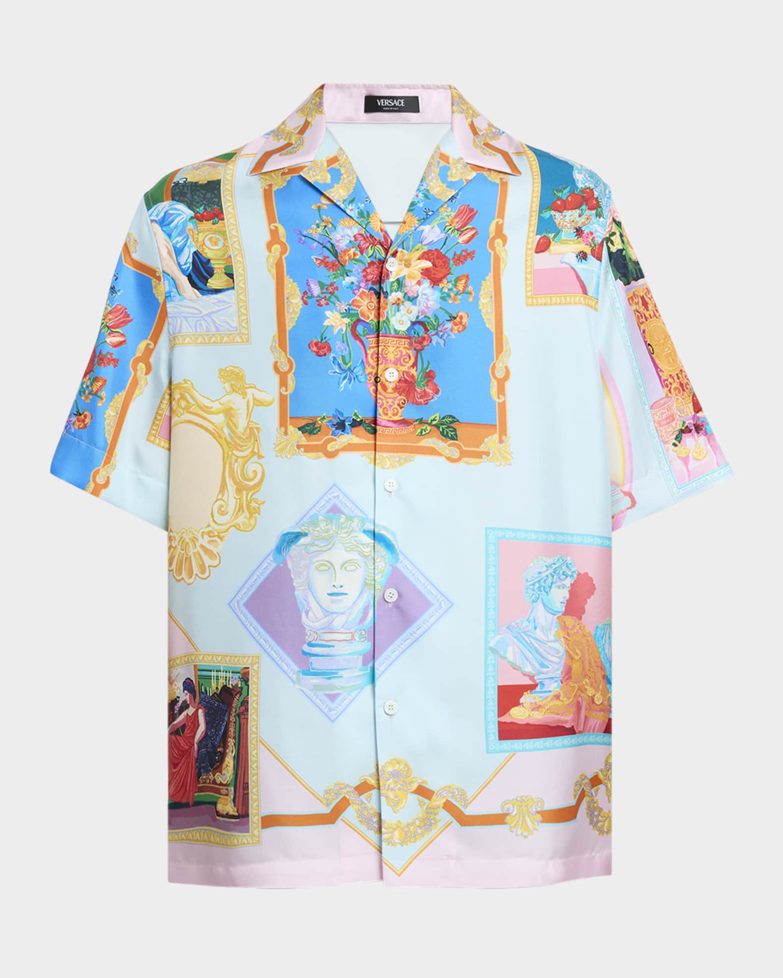 Men's Gallery-Print Twill Camp Shirt 0