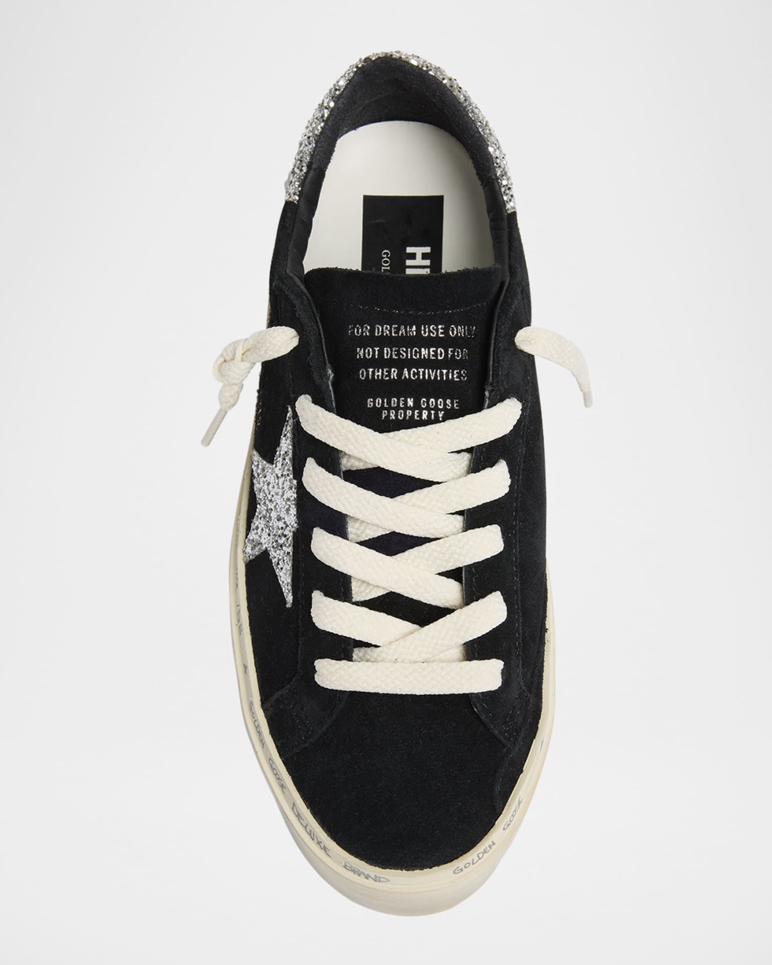 Golden Goose Hi Star Suede Glitter Low-Top Sneakers | Neiman Golden Goose Hi Star Suede Glitter Low-Top Sneakers | Neiman