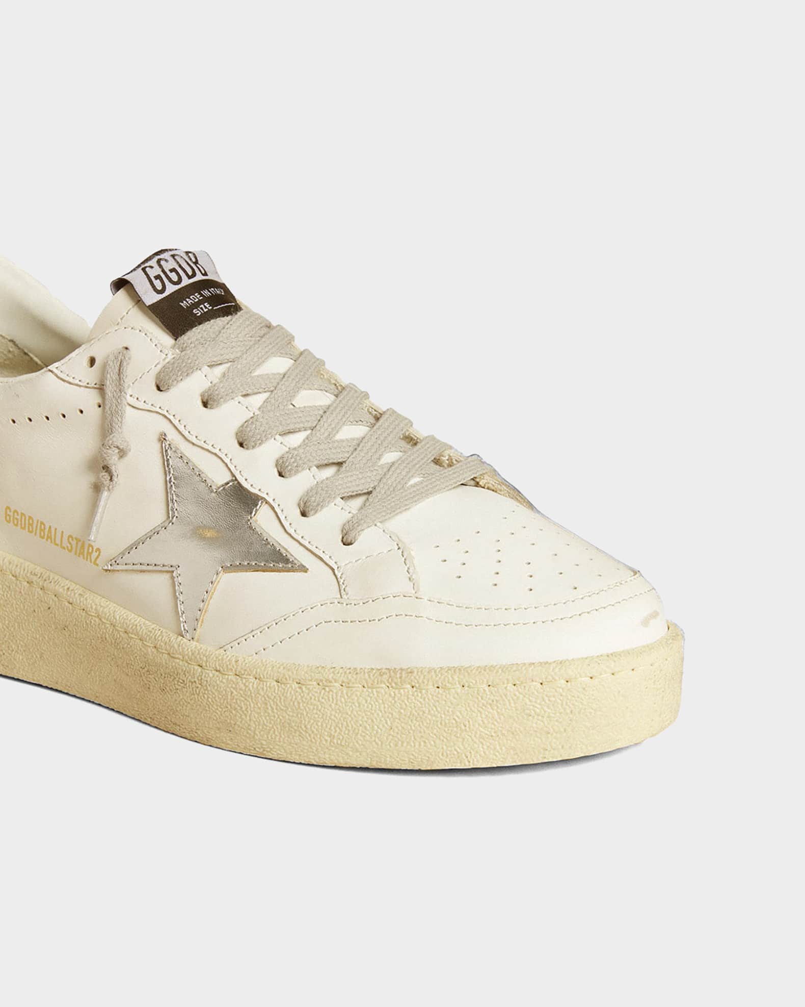 Golden Goose Ballstar Crystal Leather Low-Top Sneakers