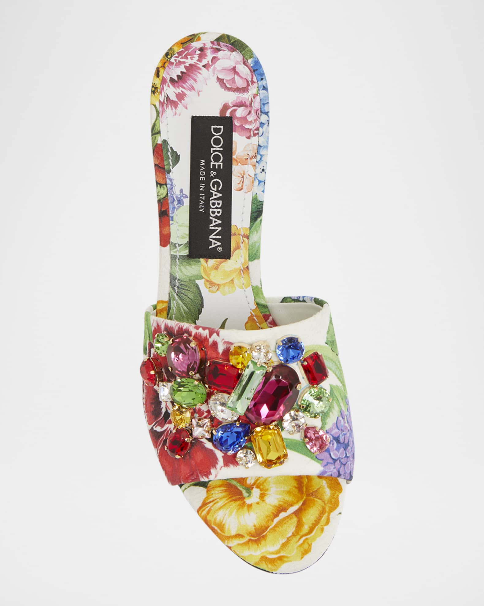 サンダル・ミュール Dolce & Gabbana SS25 KEIRA MULE (CR1799A1471 80405) Dolce&Gabbana Keira Floral Jeweled Mule Sandals | Neiman Marcus