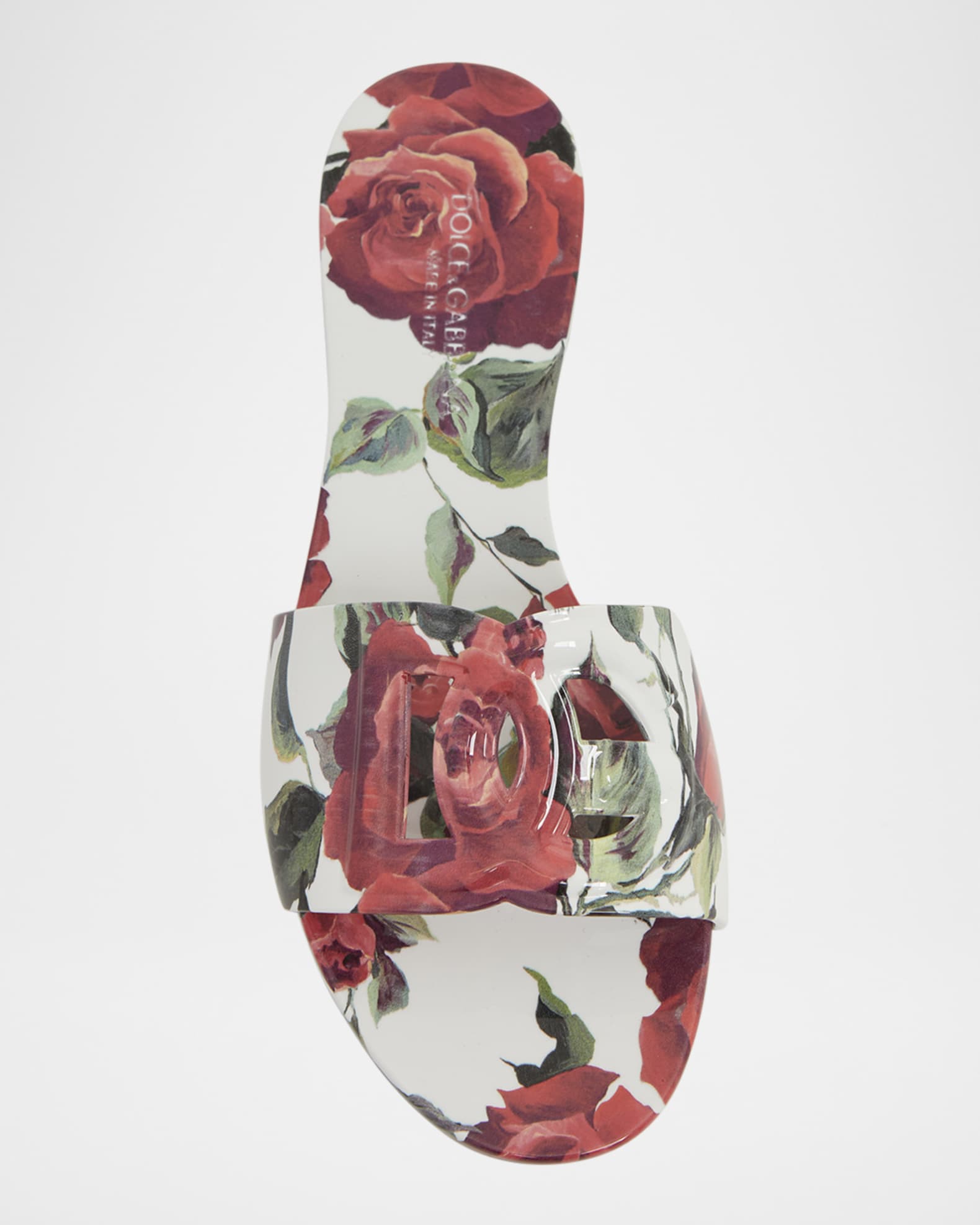 Bianca Floral Rubber DG Flat Sandals | Neiman Marcus