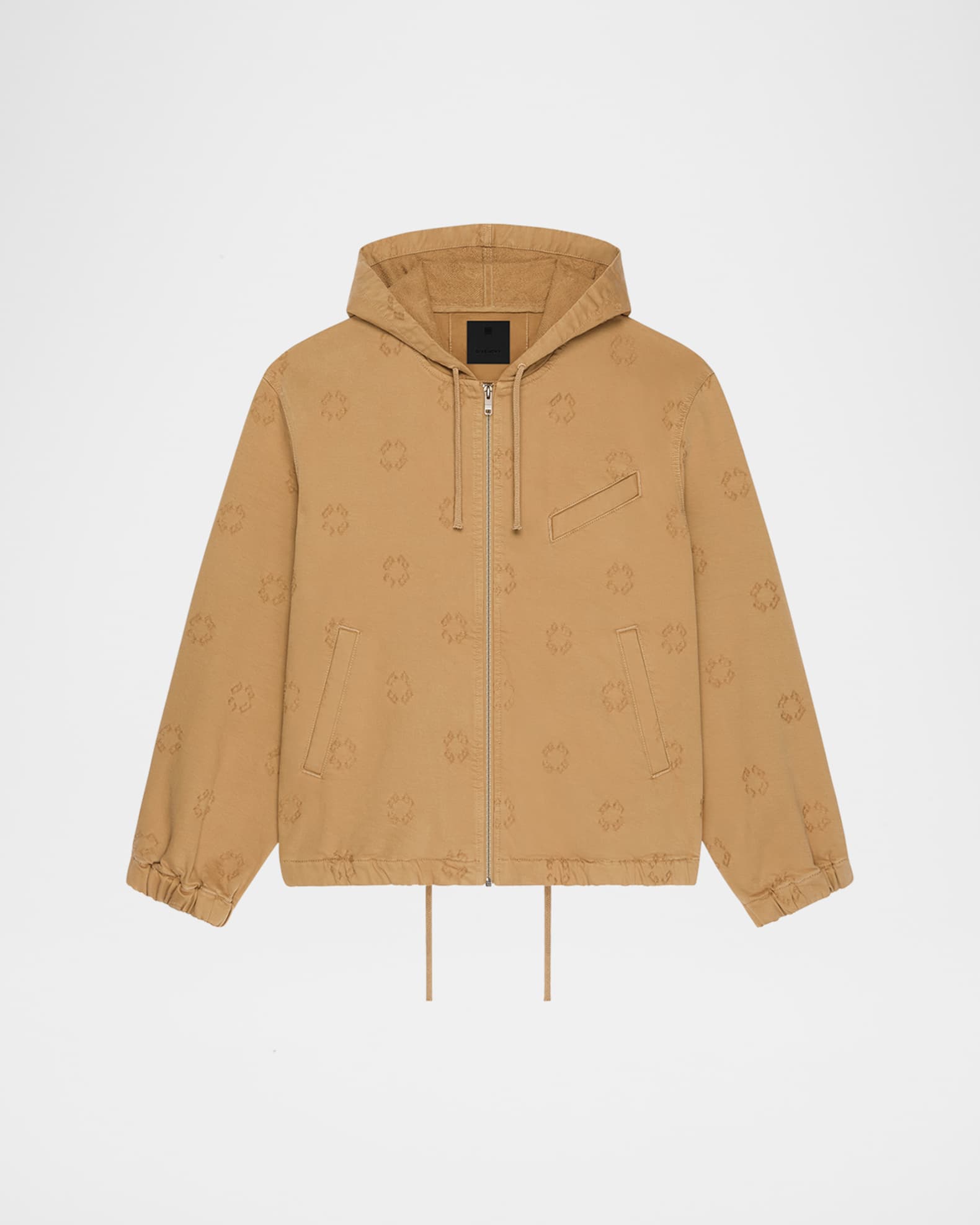 Givenchy Men's Hooded Monogram Denim Jacket | Neiman Marcus