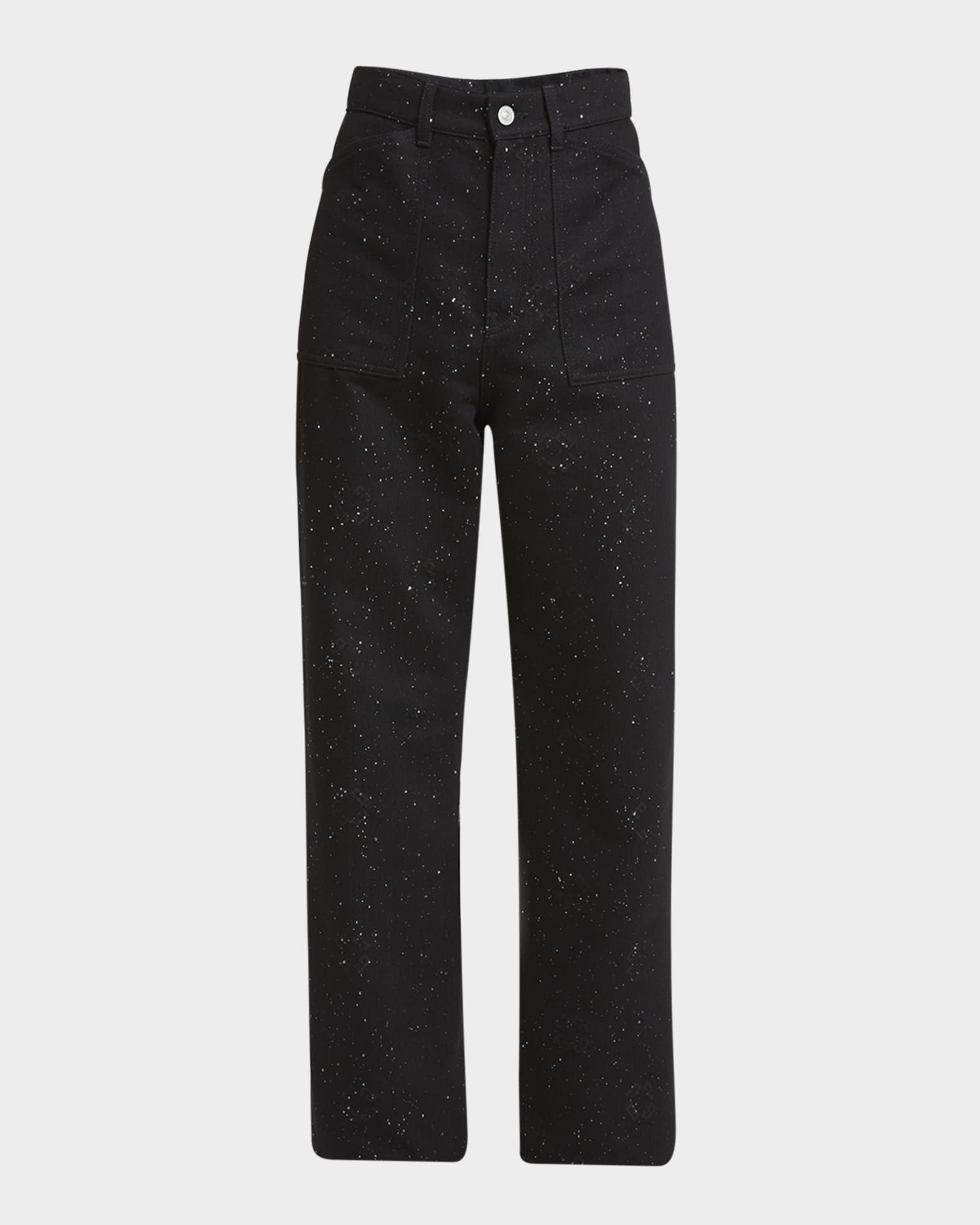 Givenchy Men's Sequined Monogram Denim Pants | Neiman Marcus