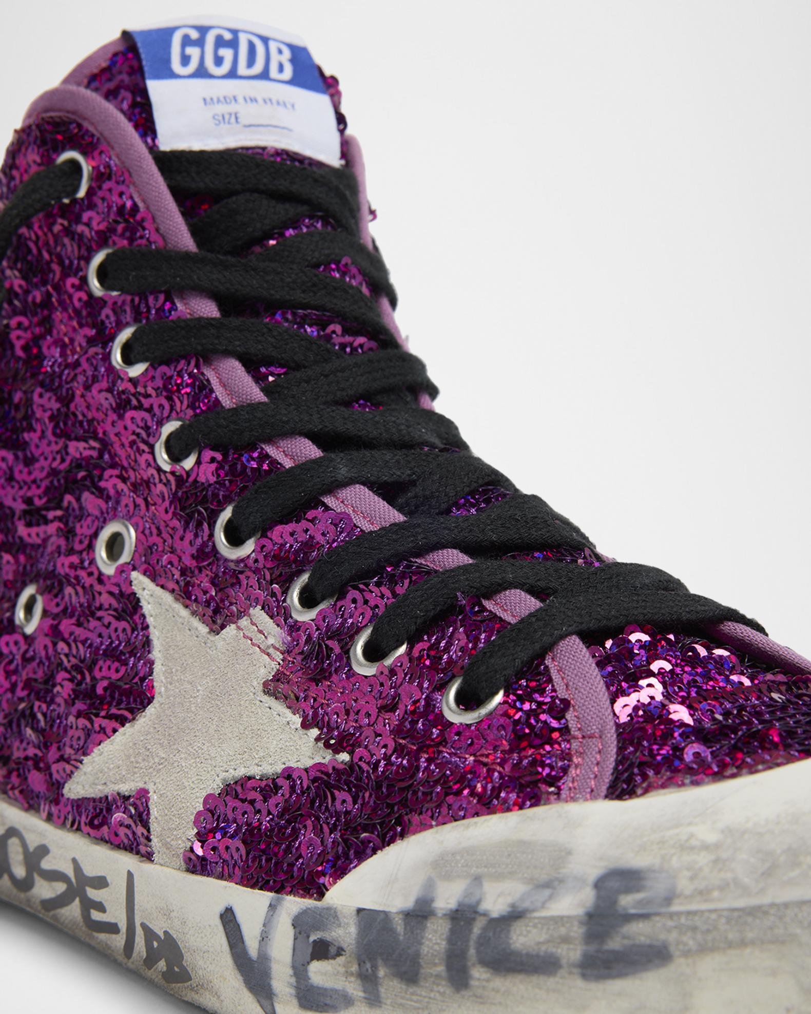 Golden Goose Francy Sequin High-Top Sneakers | Neiman Marcus