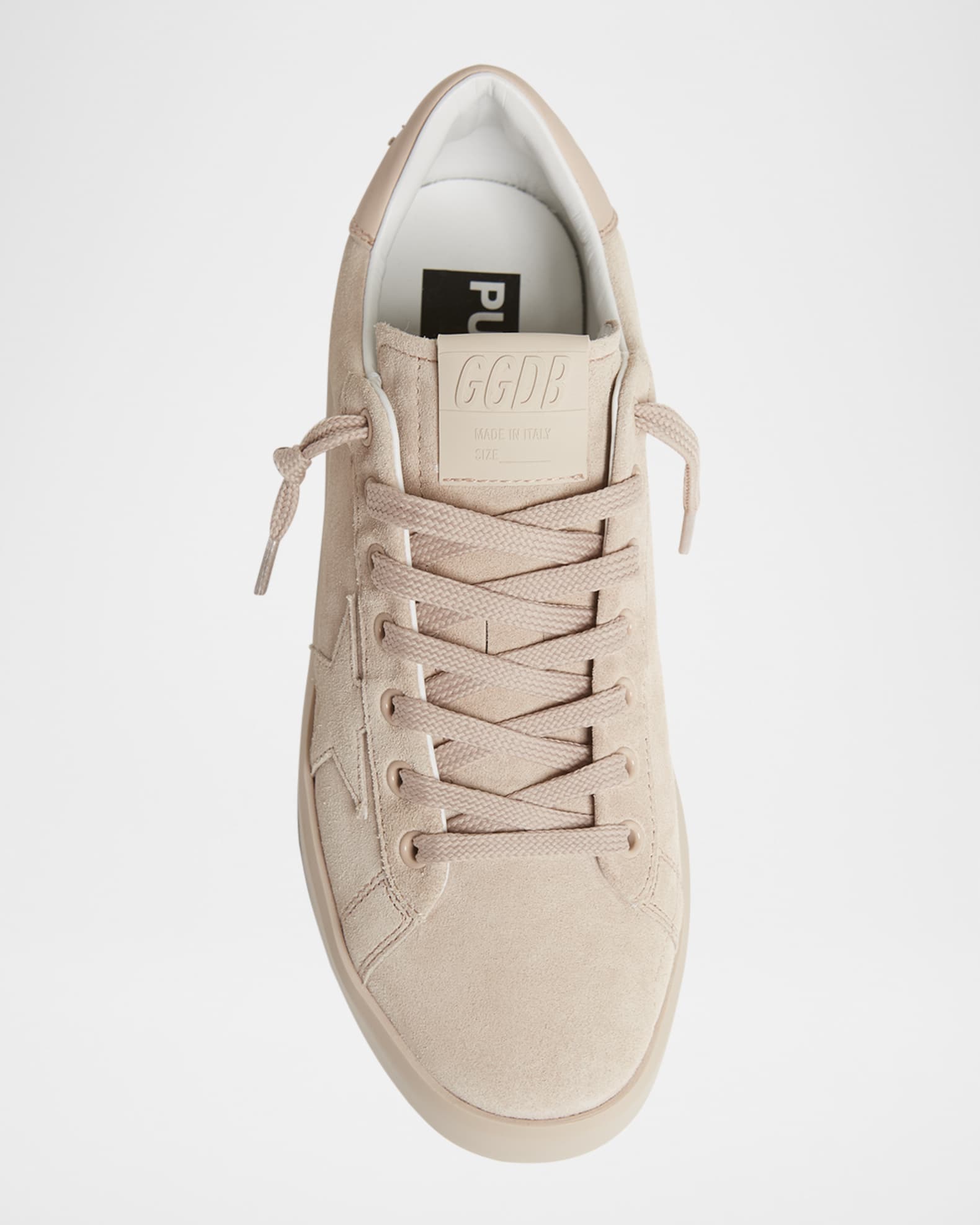 Golden Goose Purestar Mixed Leather Low-Top Sneakers