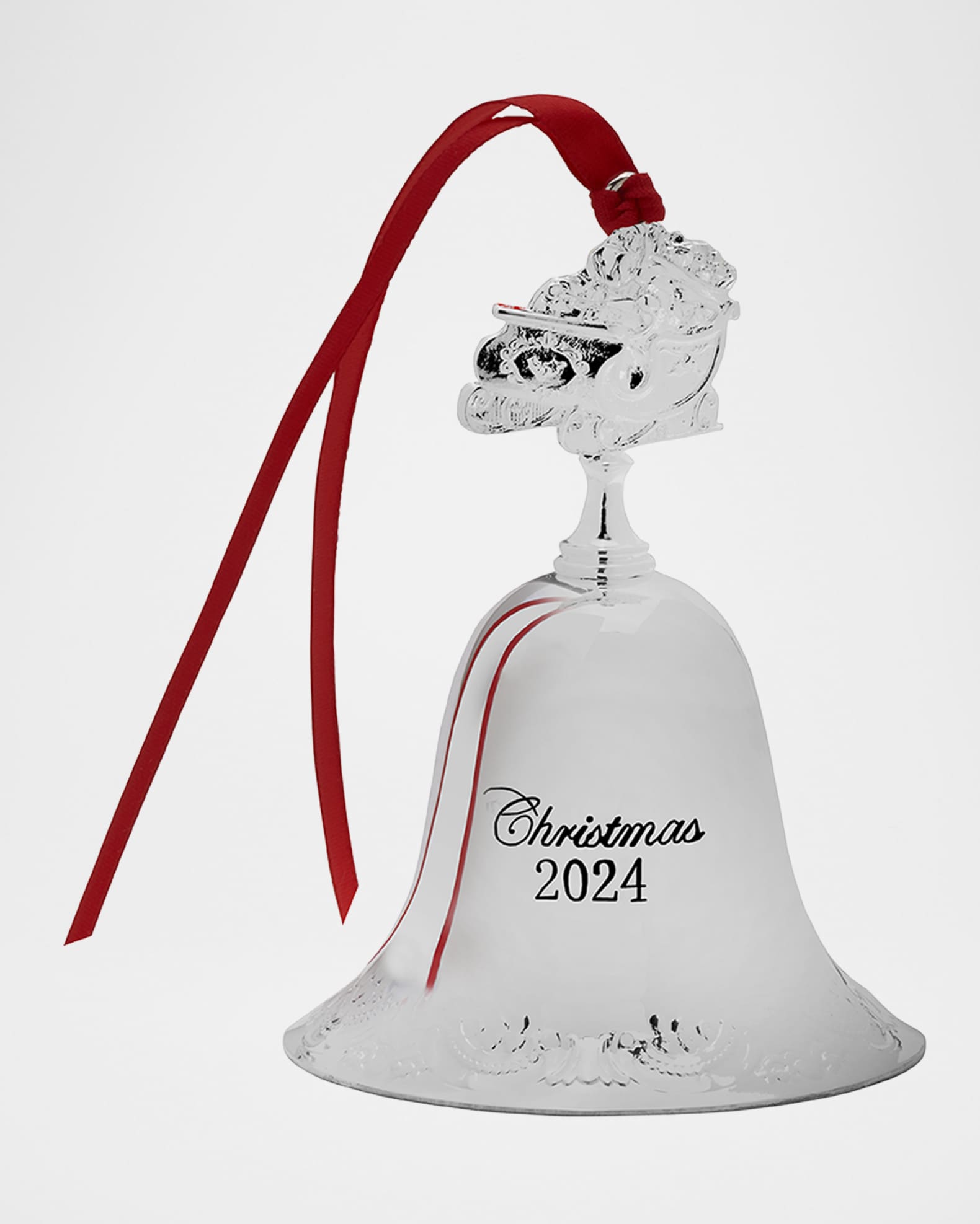 Wallace Silversmiths 2024 Grande Baroque Bell SilverPlated Christmas Ornament, 30th Edition