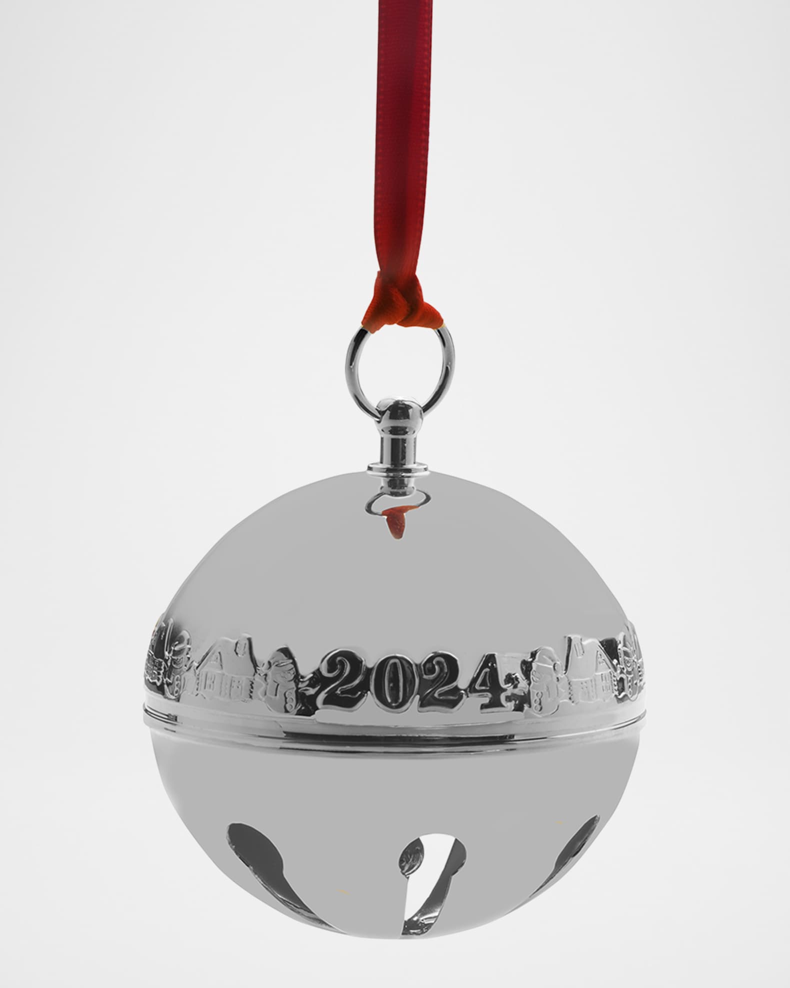 Wallace Silversmiths 2024 SilverPlated Sleigh Bell Christmas Ornament, 54th Edition Neiman Marcus