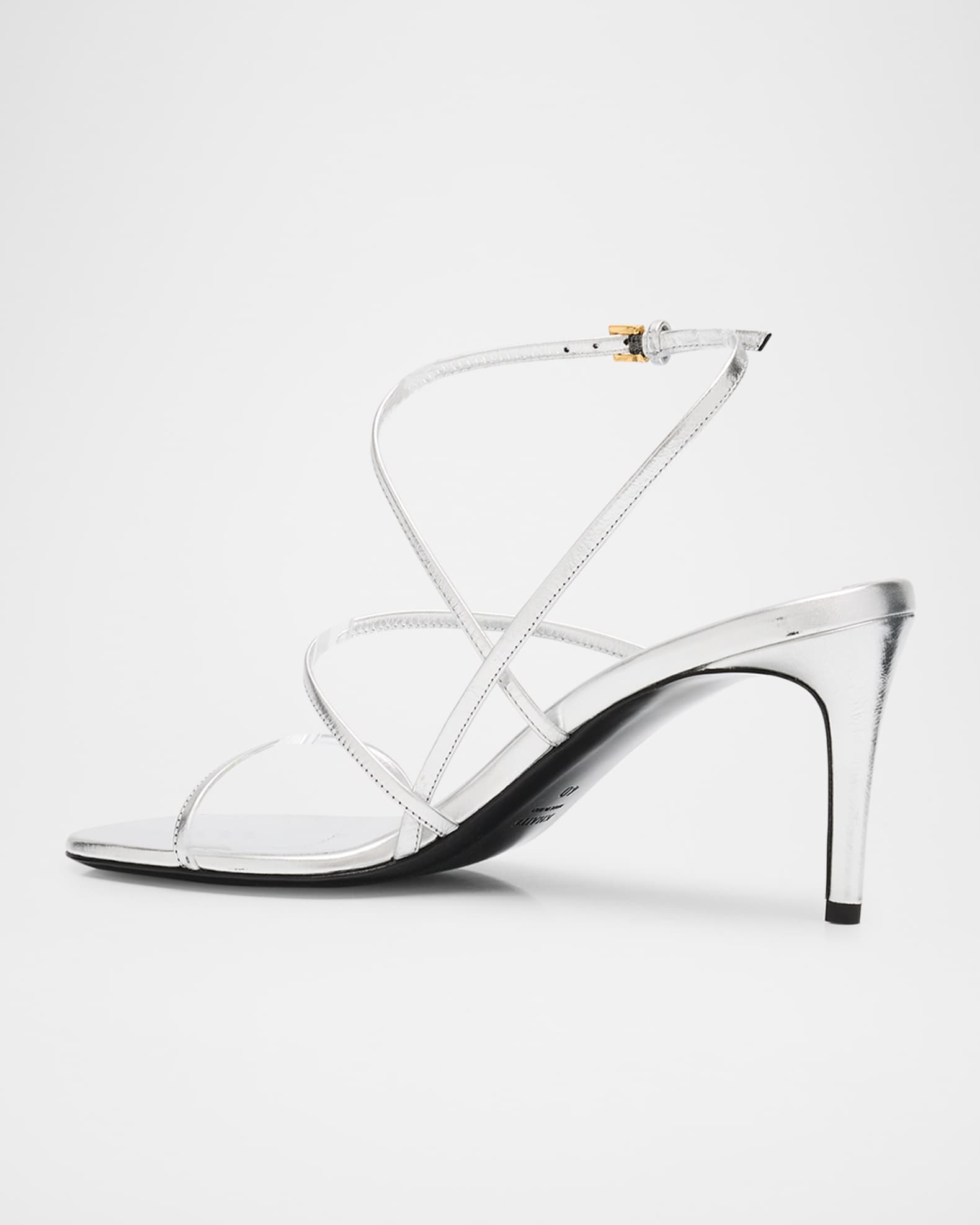 Strappy Metallic Ankle-Strap Sandals 1
