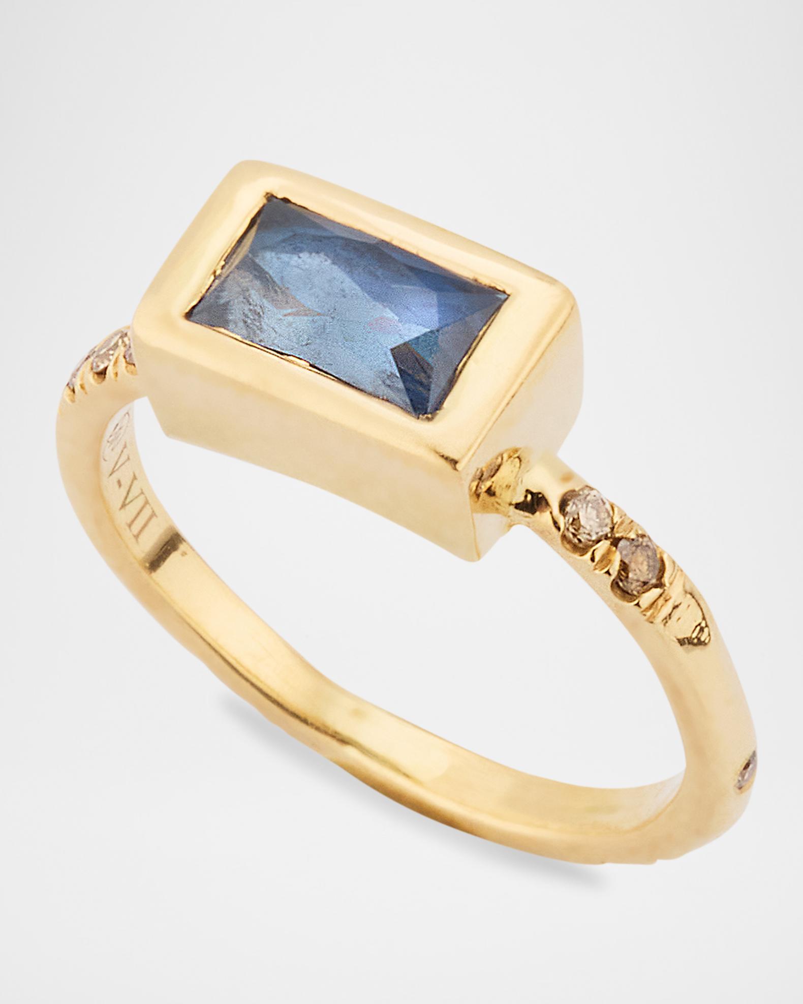 Debra Navarro 18K Yellow Gold Umba Diamond and Sapphire Ring | Neiman ...