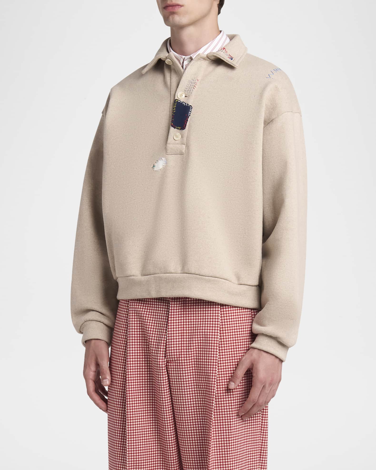 定番の冬ギフト Marni Men's Marcus Neiman | Shirt Rugby Boxy Multi-Stitch ウェア・シャツ