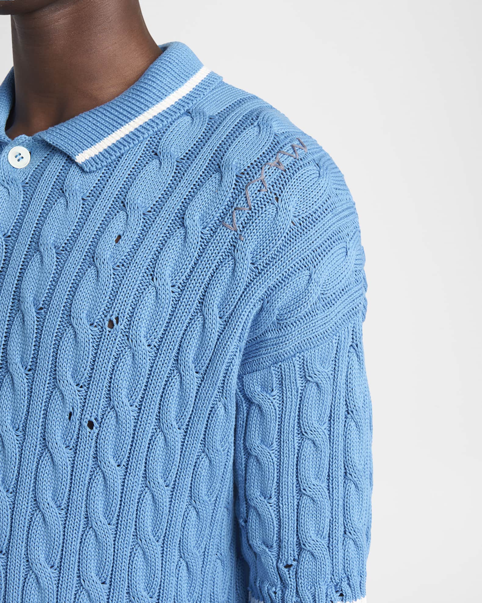 Marled Knit Polo Sweater | Haven Well Within