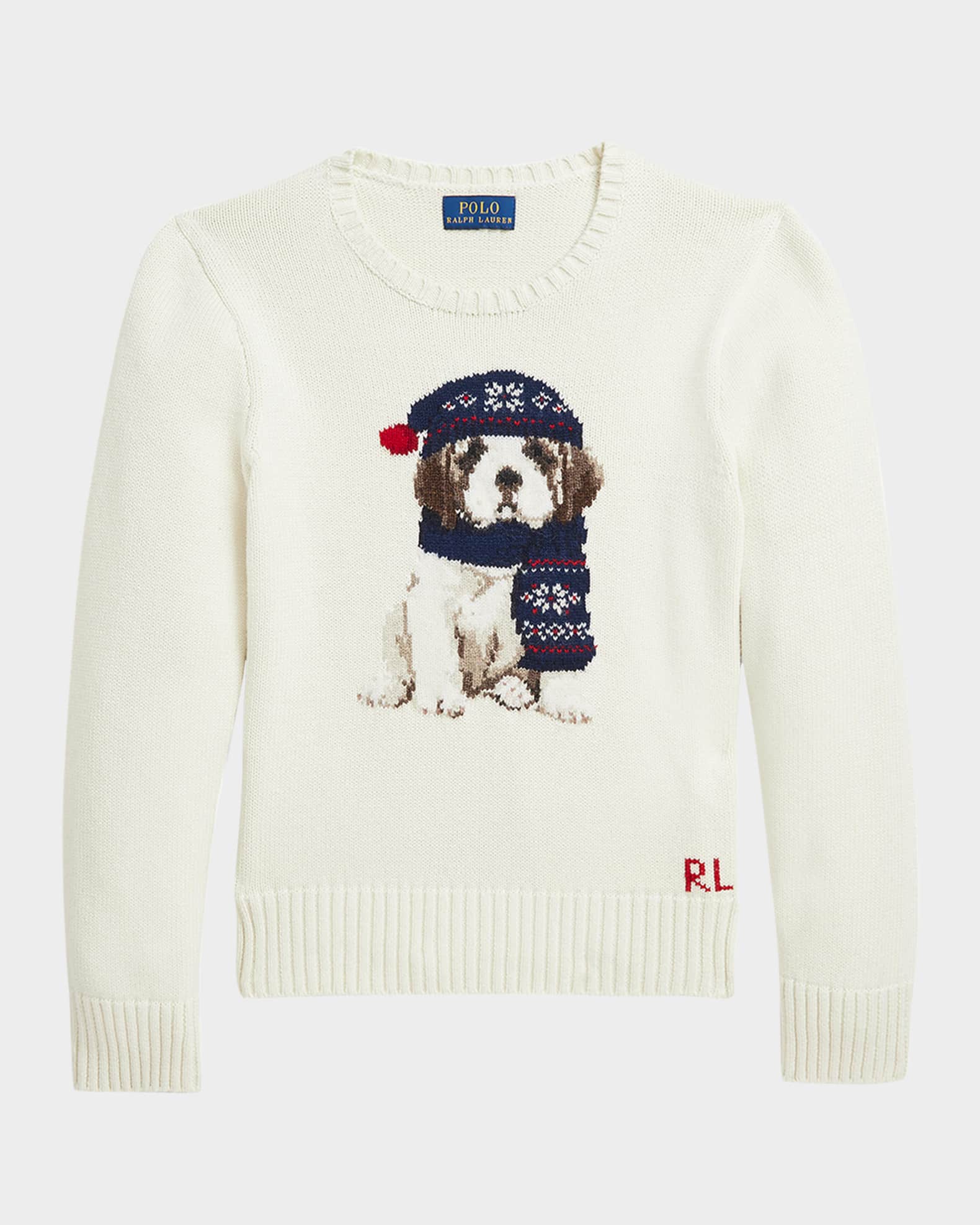 Girl s Cotton Dog Sweater Neiman Marcus