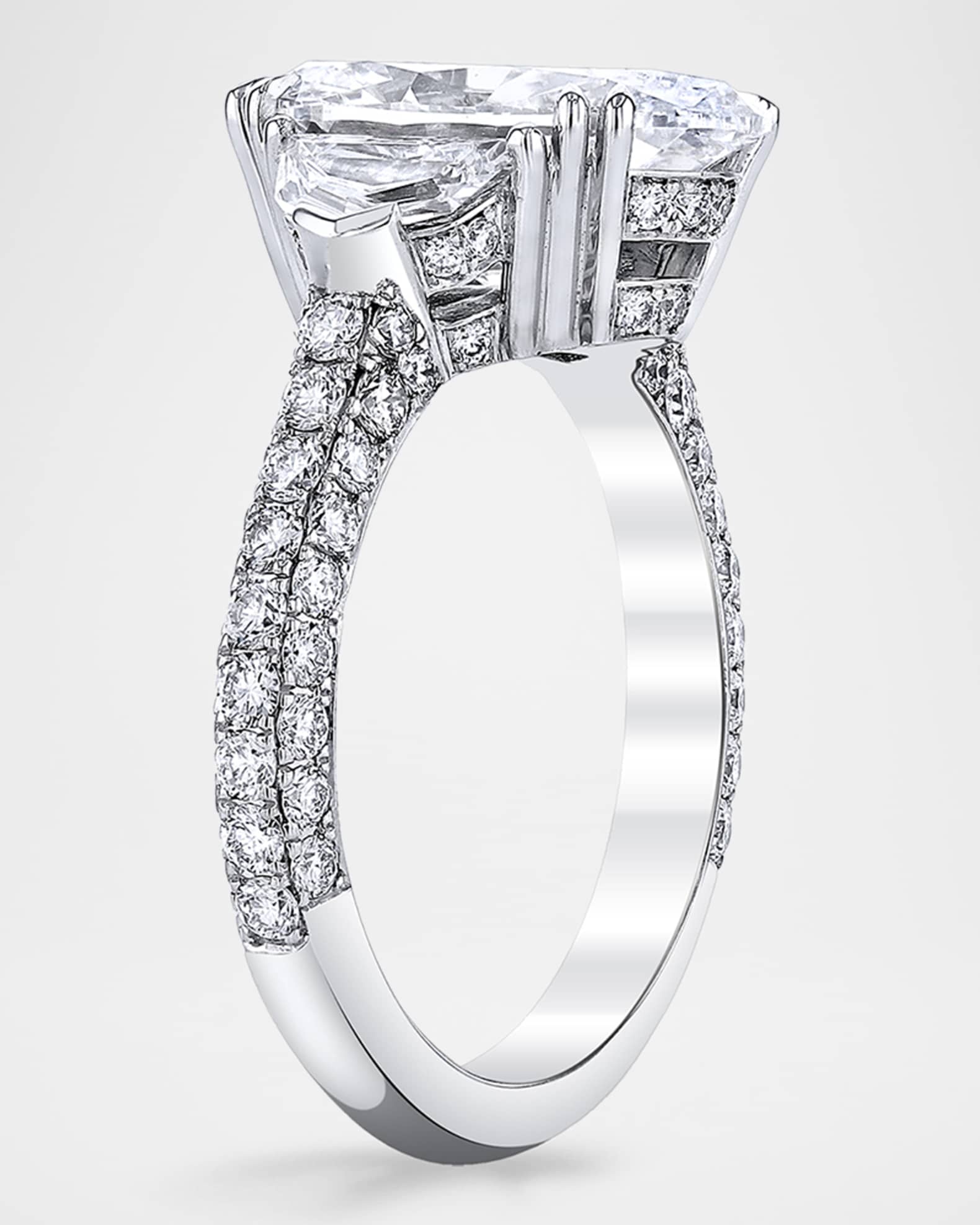 Platinum Oval Diamond Statement Ring, Size 6.5, 5.38tcw 1