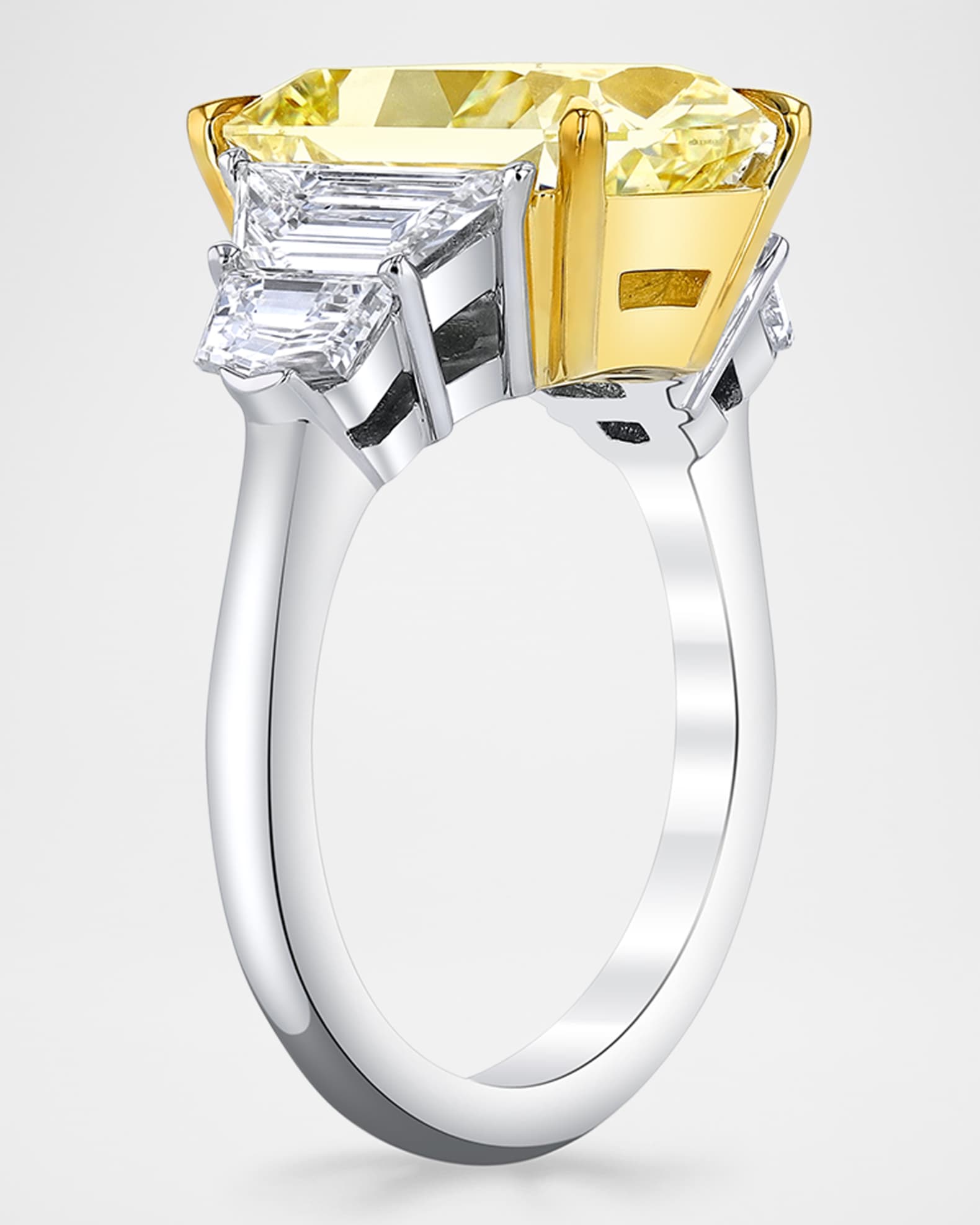 x Danielle Klein Platinum and 18K Yellow Gold Radiant-Cut Diamond Statement Ring, Size 6.5, 7.49tcw 1