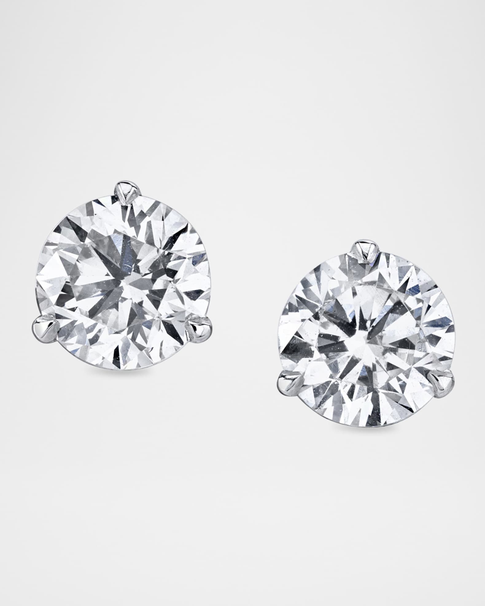 Neiman Marcus Diamonds 18K White Gold Martini Diamond Stud Earrings 2.00tcw 0.26 L 0.26 W Neiman Marcus