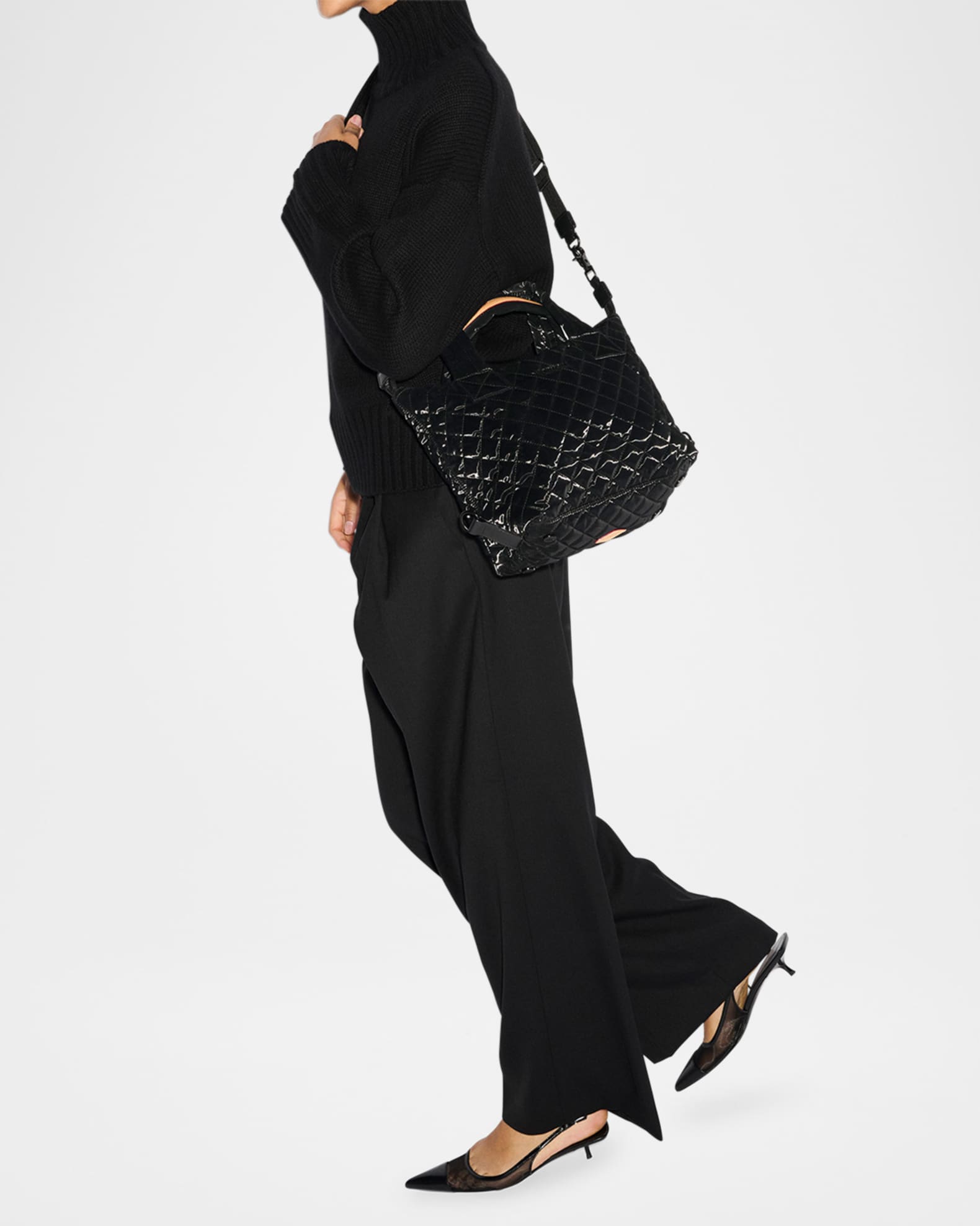 MZ WALLACE Sutton Deluxe Small Quilted Top-Handle Bag | Neiman Marcus