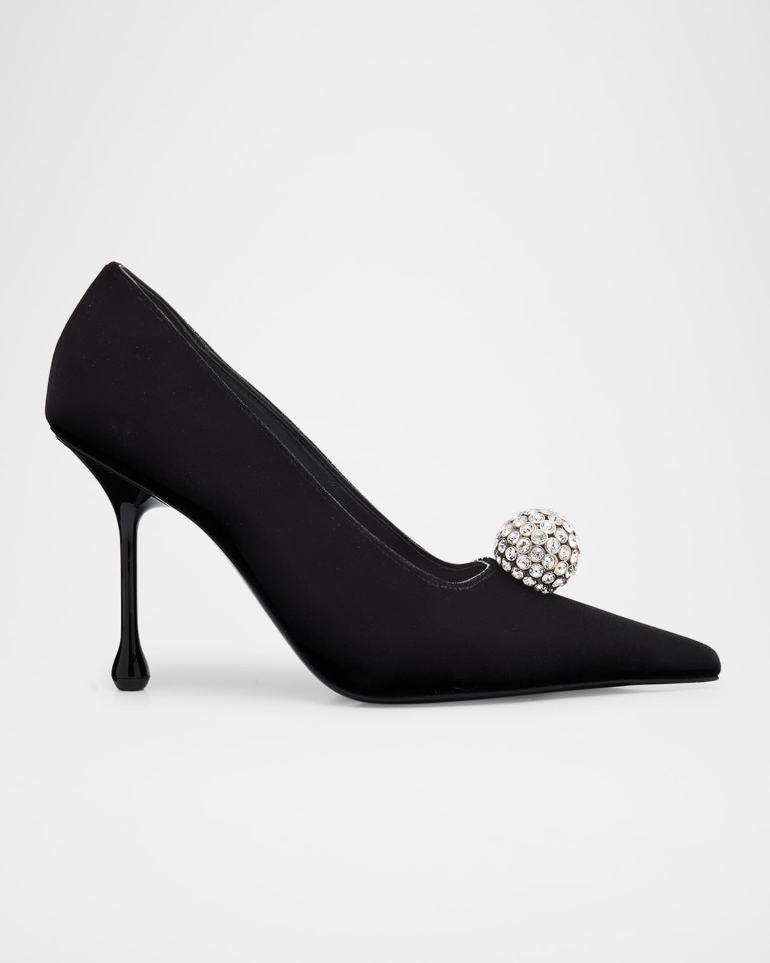 Crystal Orb Velvet Pumps 0
