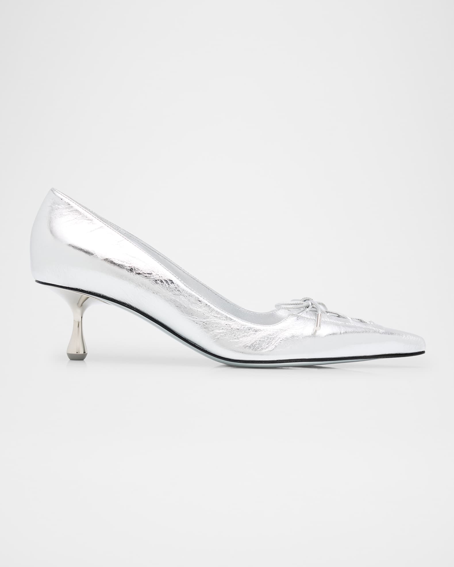 Jimmy Choo Scarlett Metallic Corset Kitten Pumps | Neiman Marcus