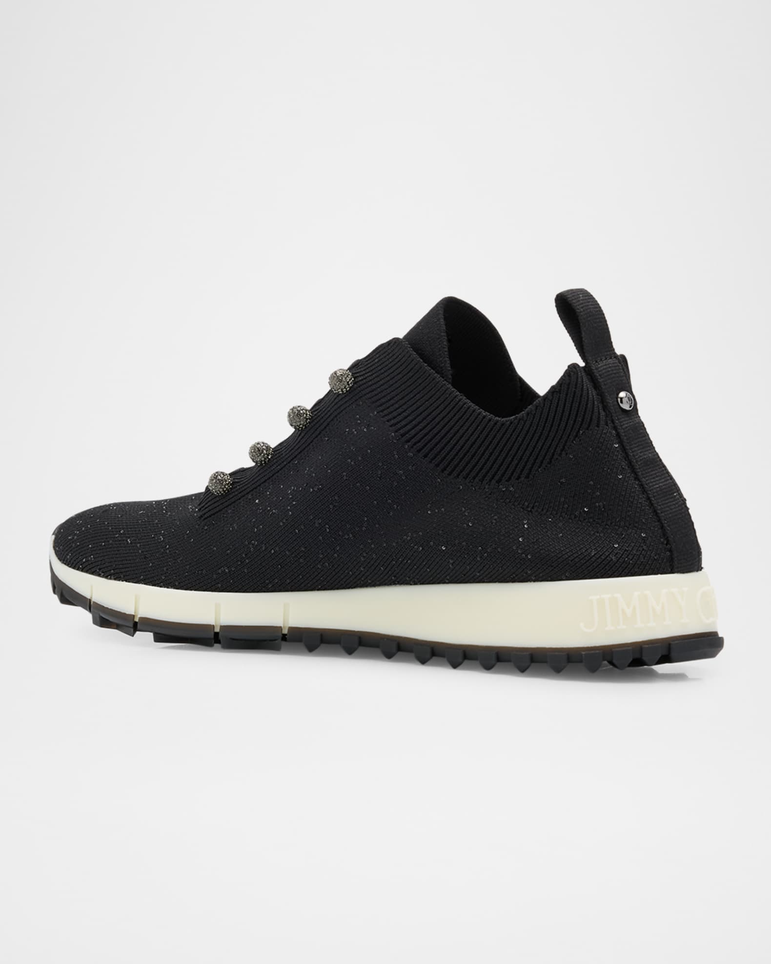 Jimmy Choo Veles Sequin Knit Trainer Sneakers | Neiman Marcus