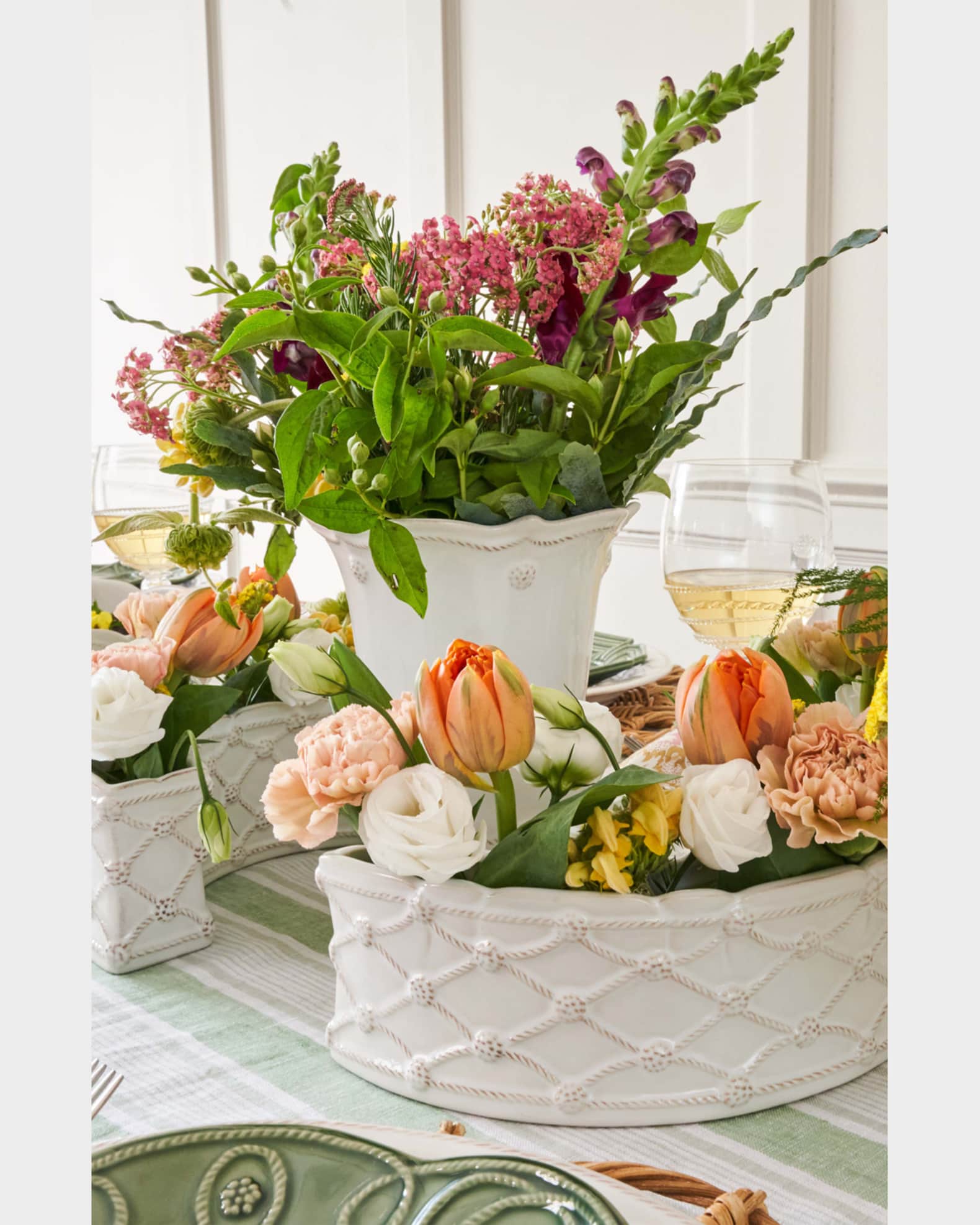 Berry & Thread Petite Parterre Garden Half-Circle Vases, Set of 2 0