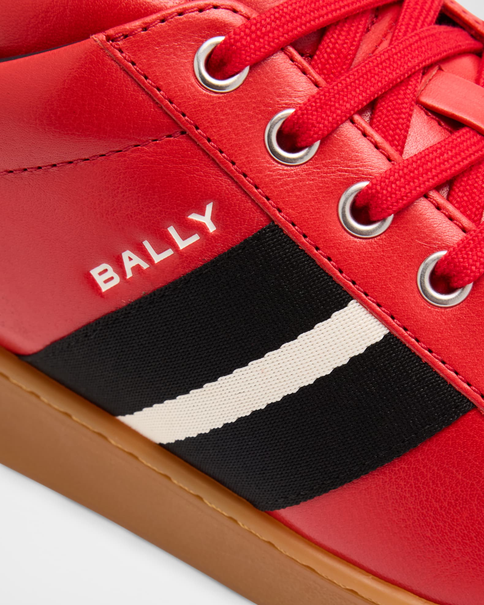 Bally Men s Thiago Ribbon Leather Low Top Sneakers Neiman Marcus
